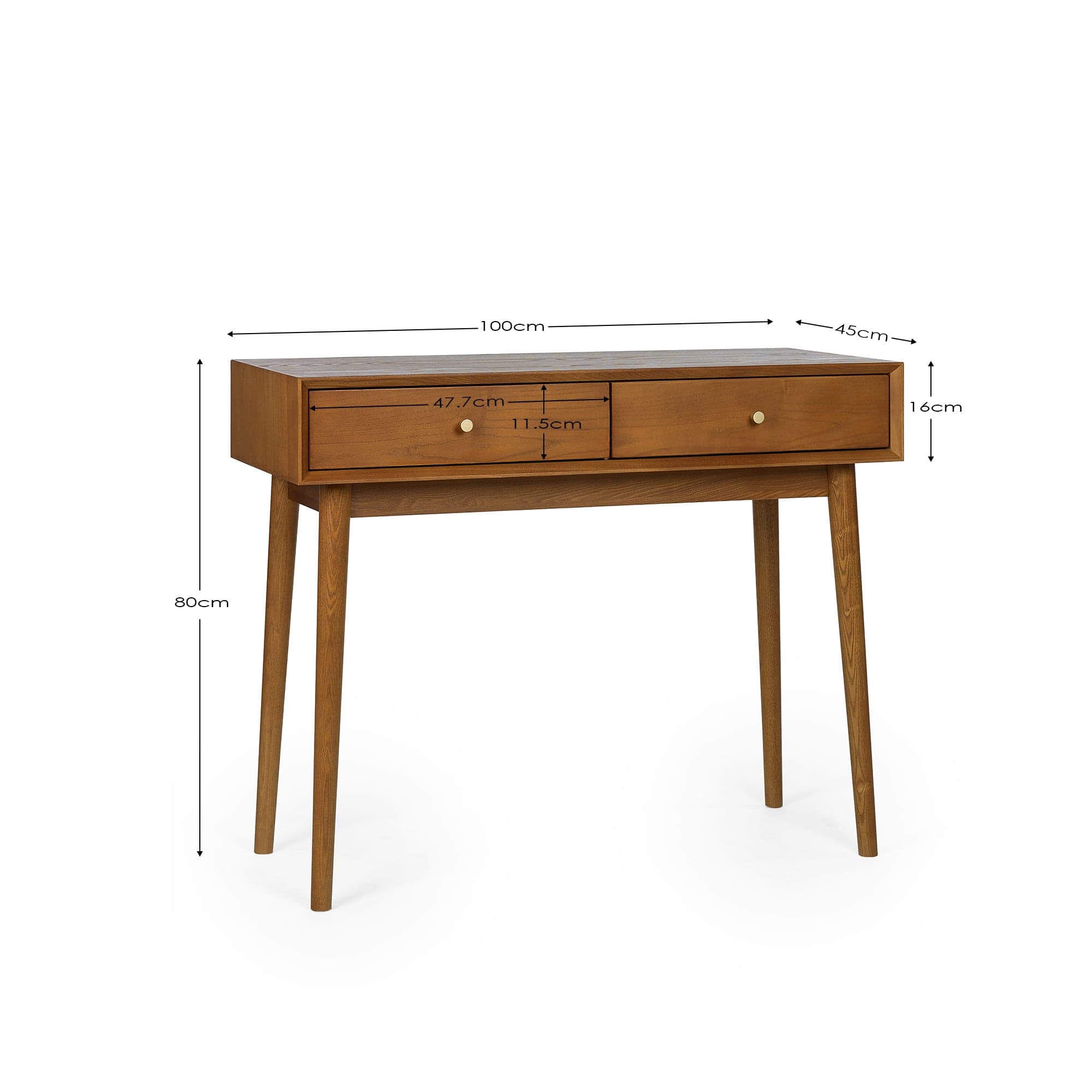 Lowry Writing Desk With 2 Drawers – Julian Bowen, view 5