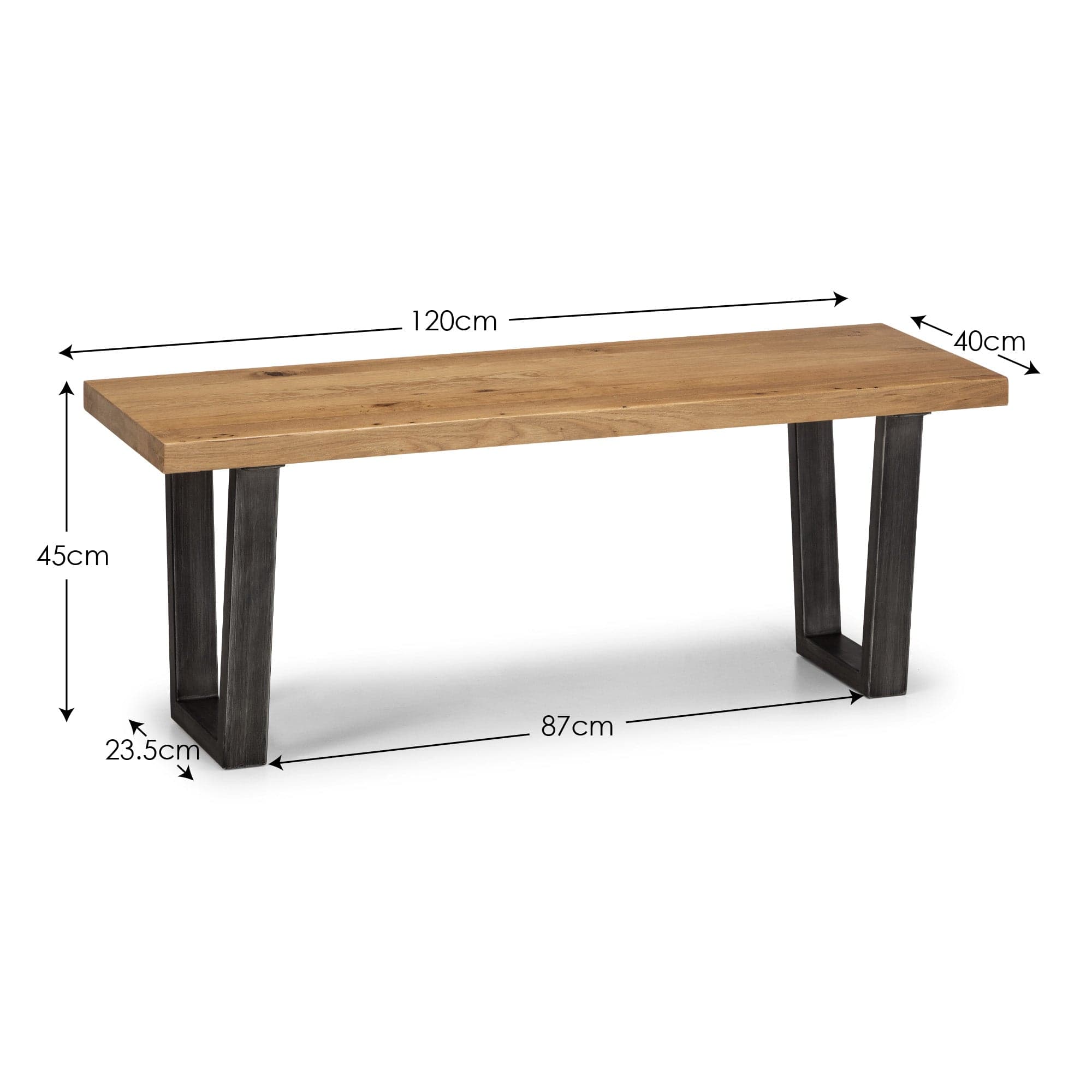 Brooklyn Bench - Oak – Julian Bowen, view 4
