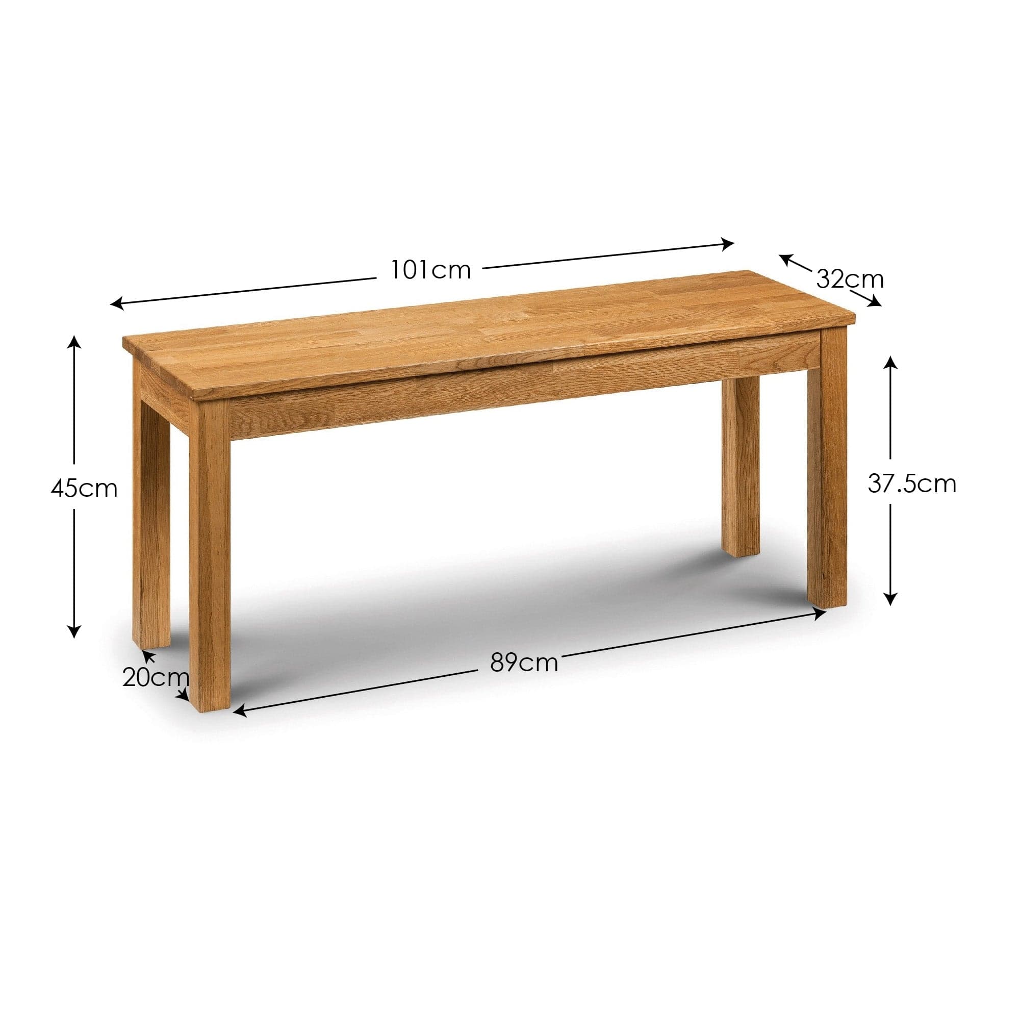 Coxmoor Bench - Oak – Julian Bowen, view 3
