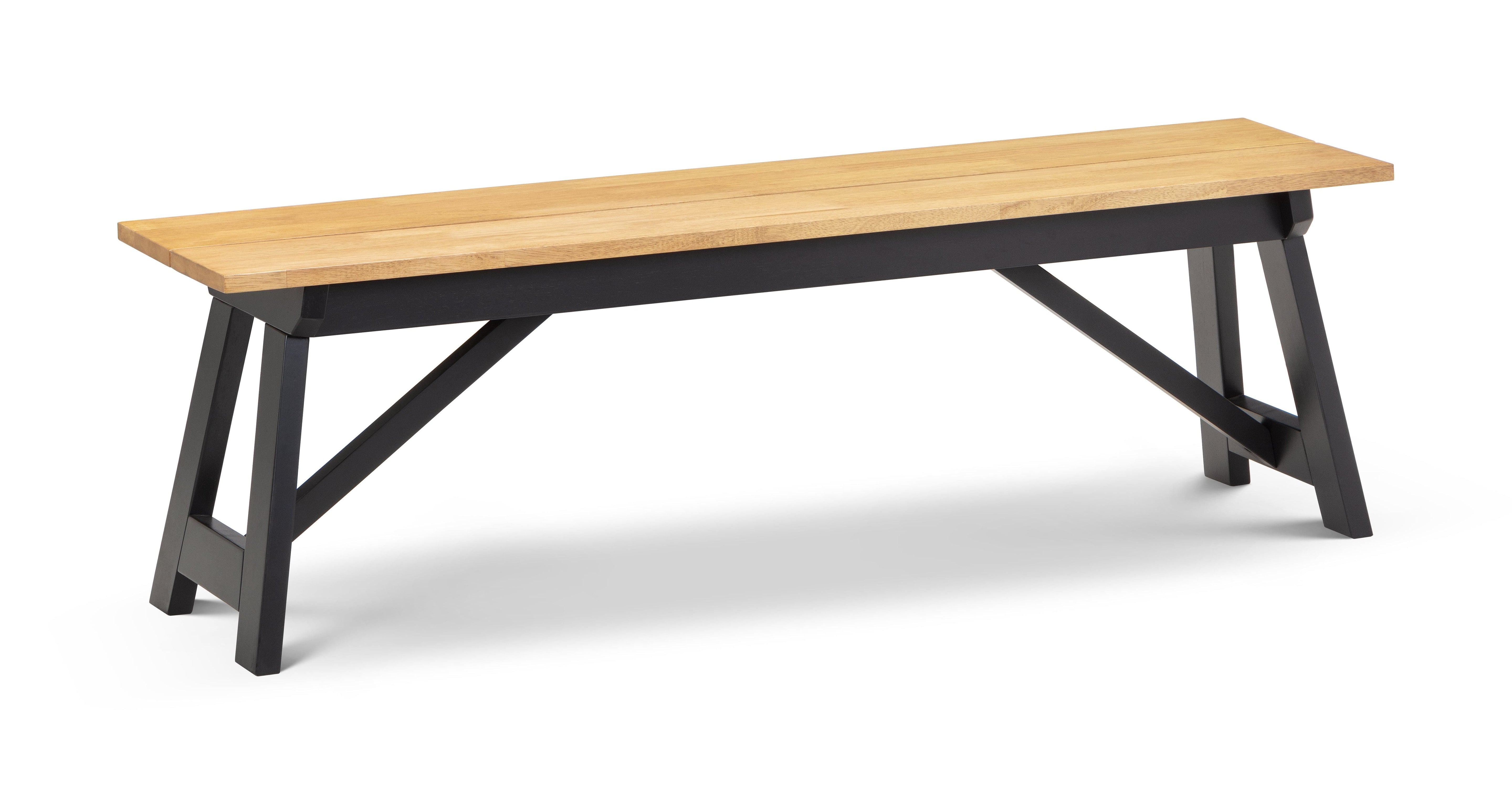 Hockley Bench Black/Oak – Julian Bowen