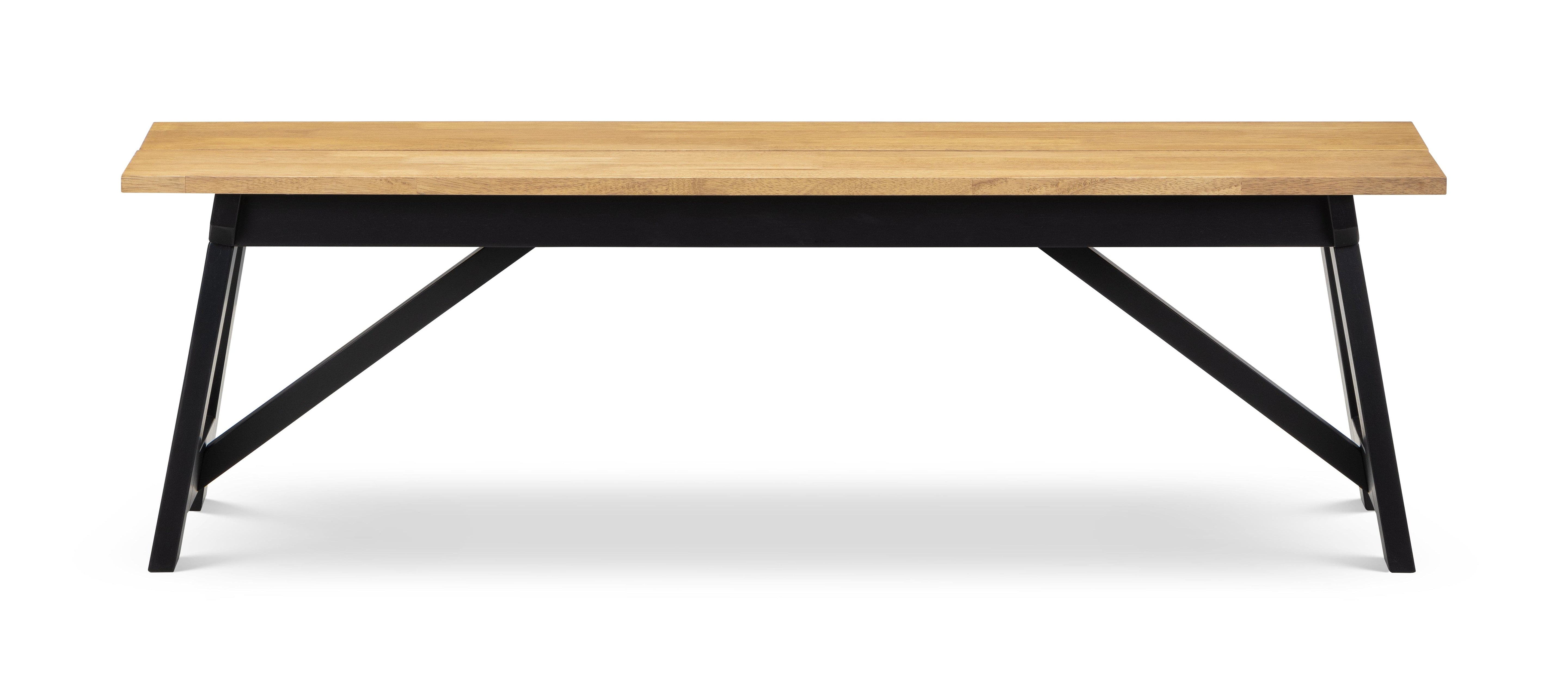 Hockley Bench Black/Oak – Julian Bowen, view 2