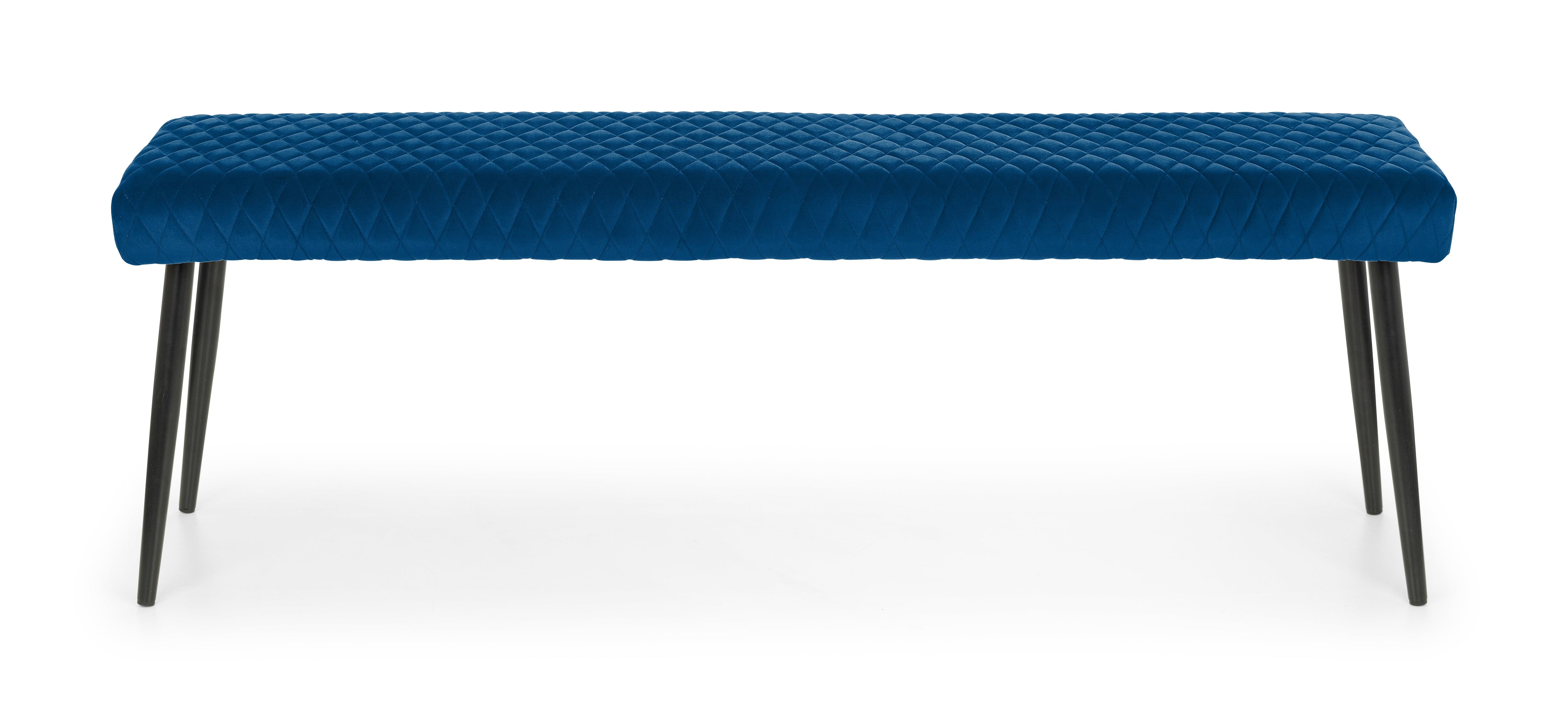 Luxe Low Bench - Blue – Julian Bowen, view 2