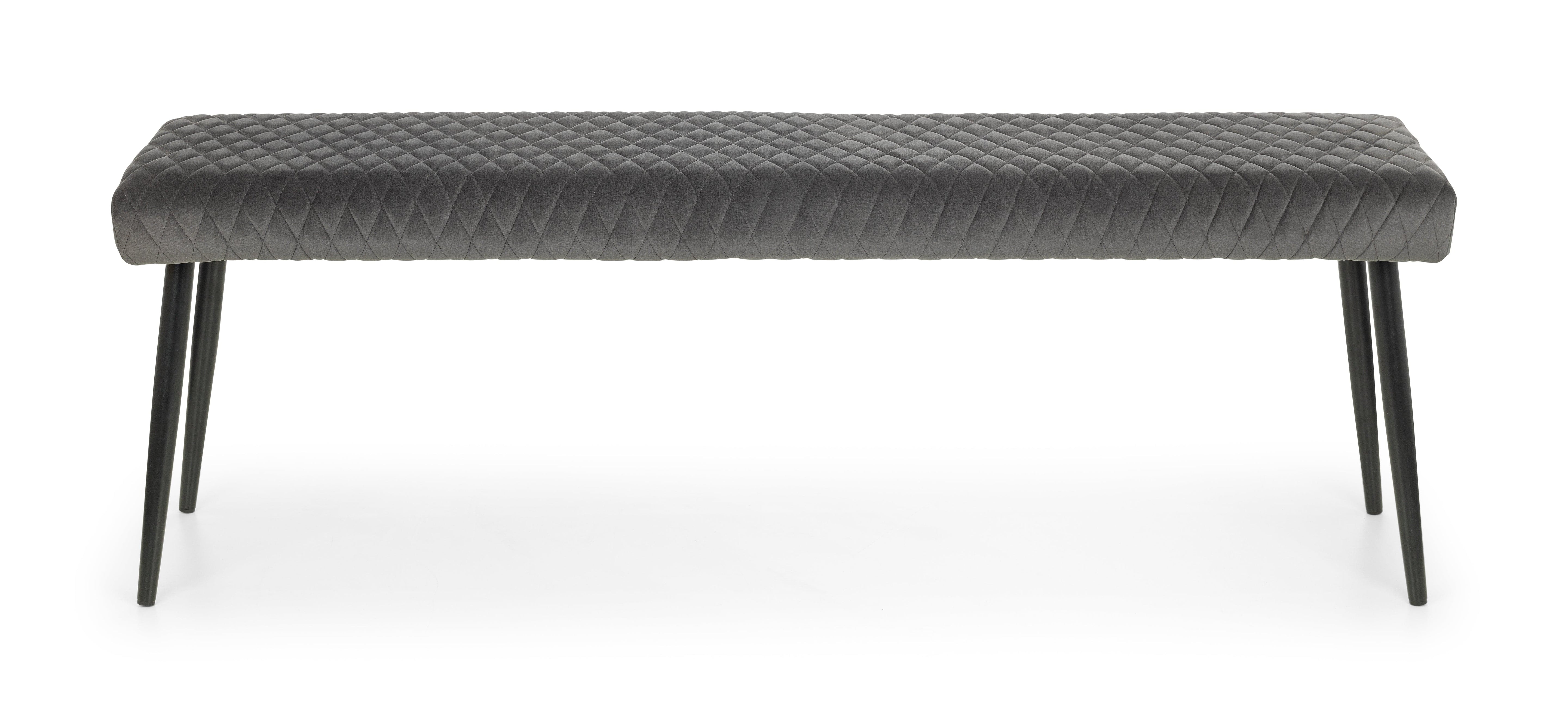 Luxe Low Bench - Grey – Julian Bowen, view 2