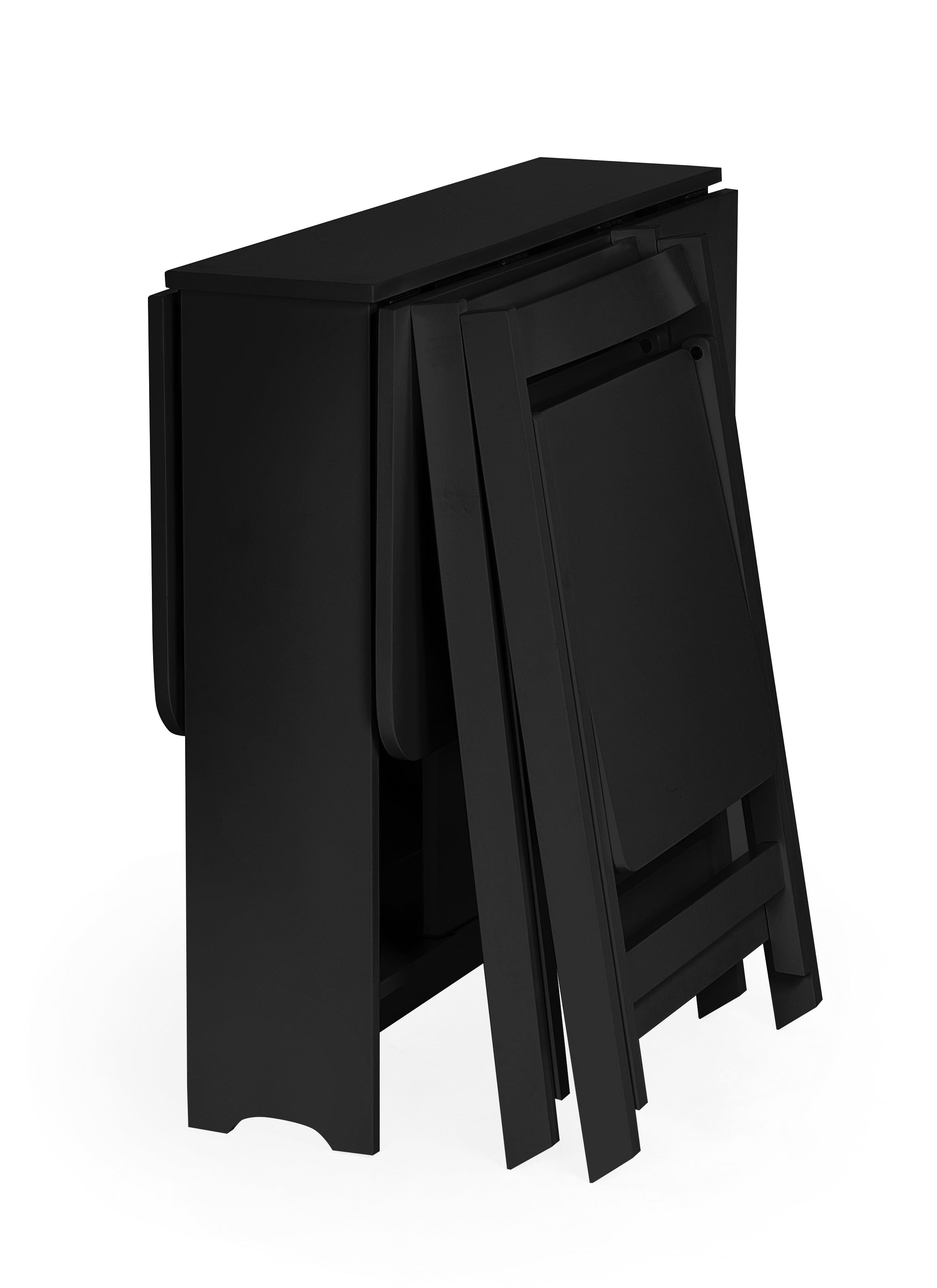 Gatan Small Gateleg Table With 2 Chairs - Black – Julian Bowen