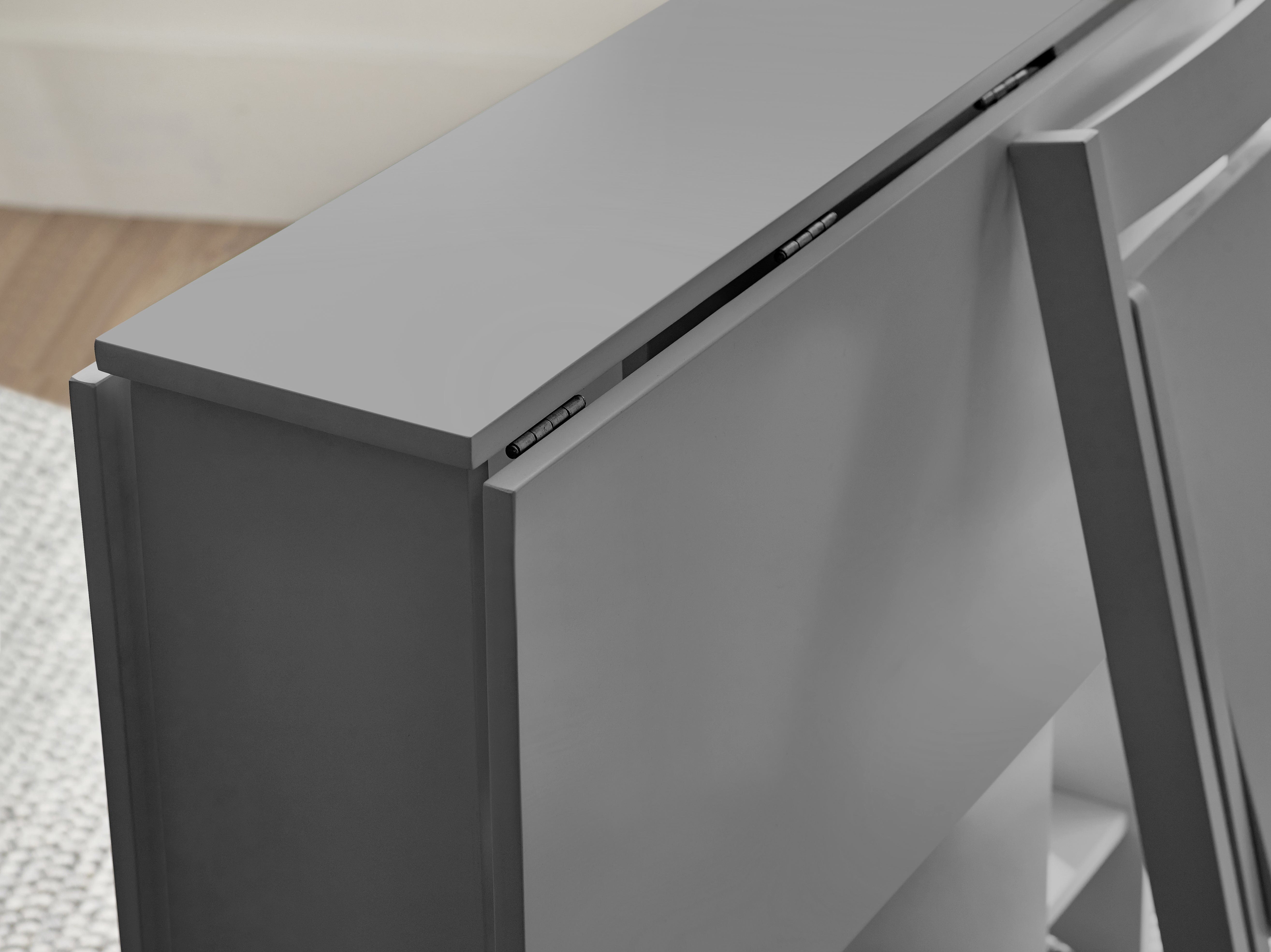 Gatan Small Gateleg Table With 2 Chairs - Grey – Julian Bowen, view 8