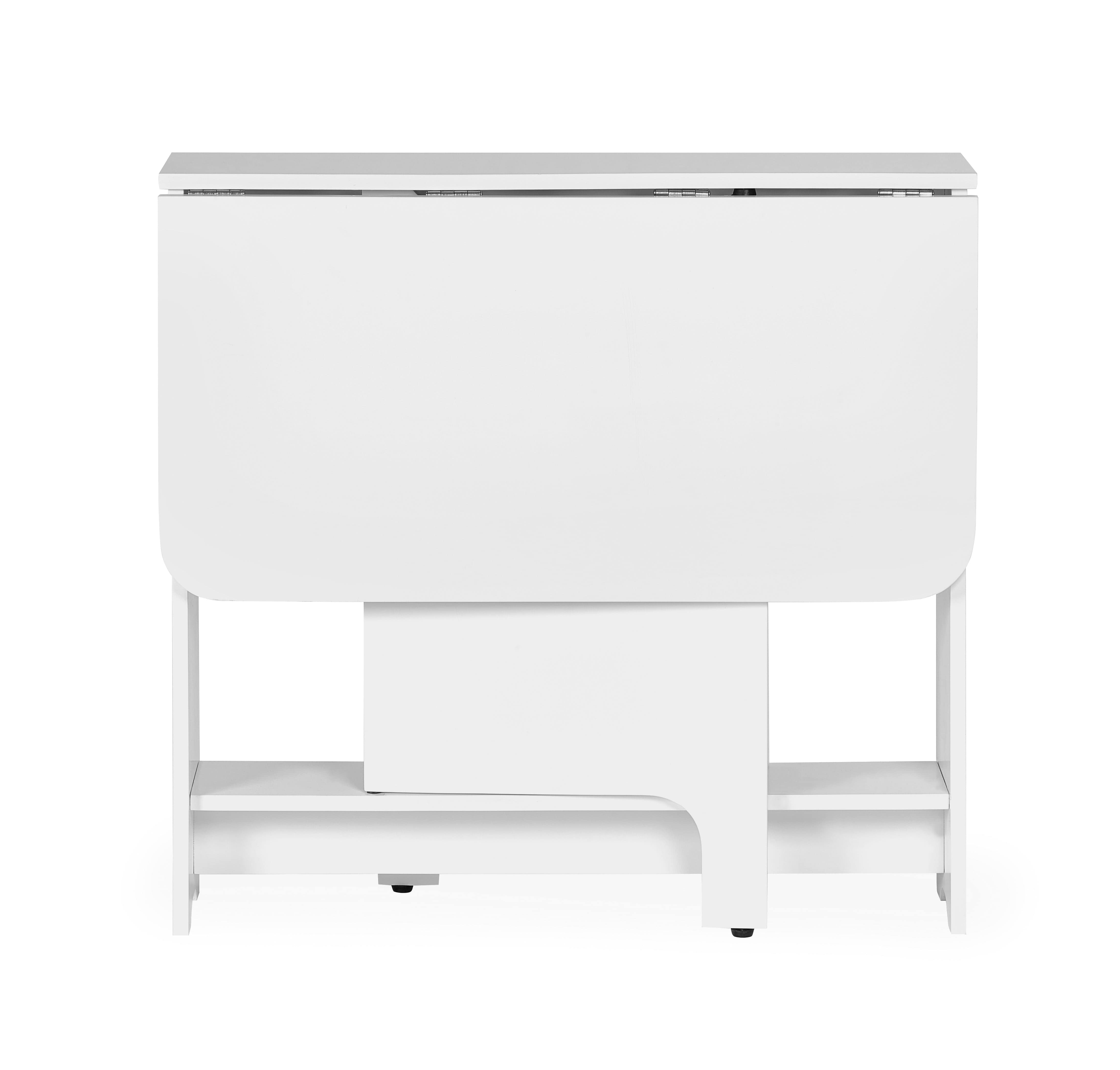Gatan Small Gateleg Table With 2 Chairs - White – Julian Bowen, view 4