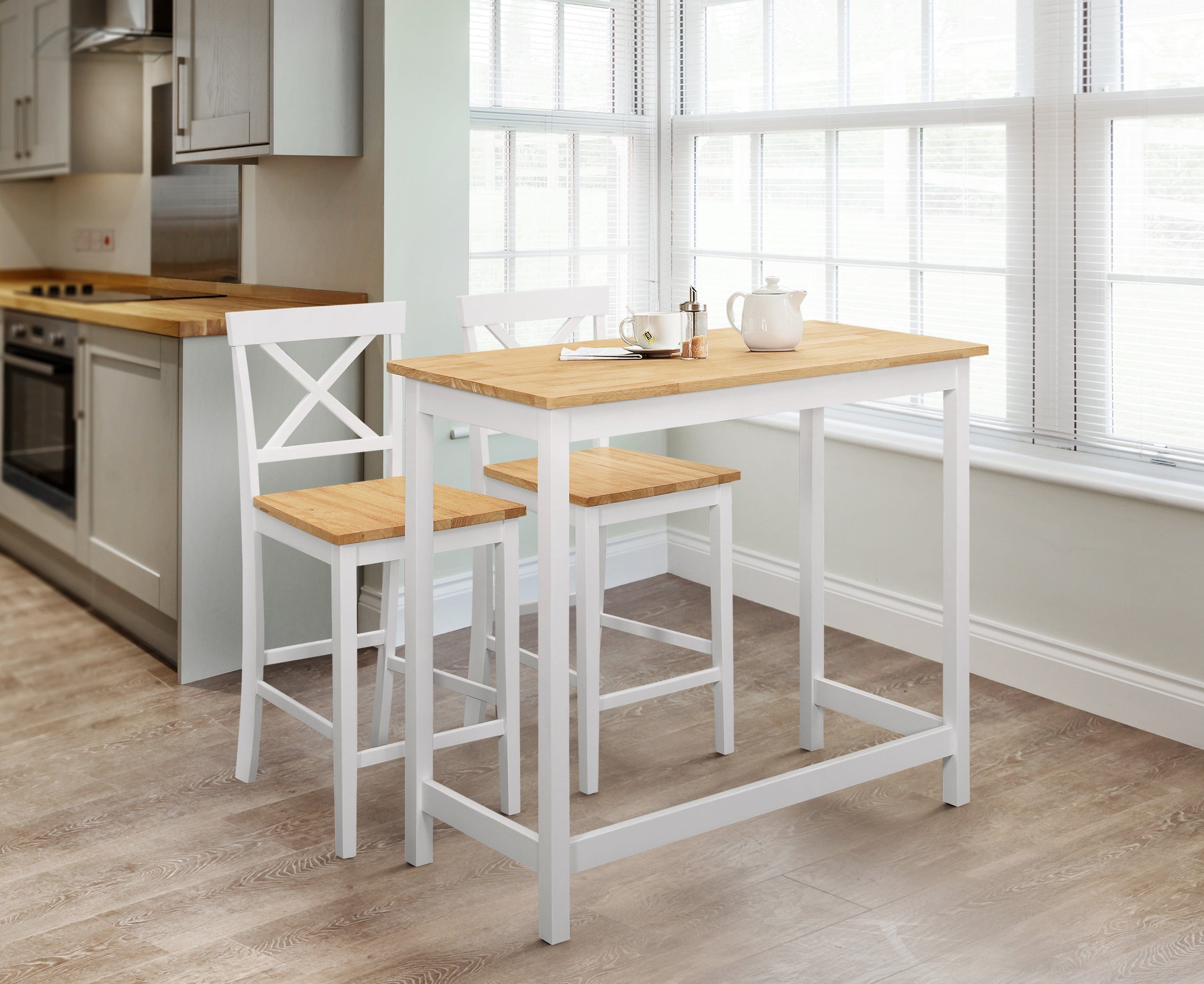 Marlow Bar Set - Ivory & Oak – Julian Bowen, view 2