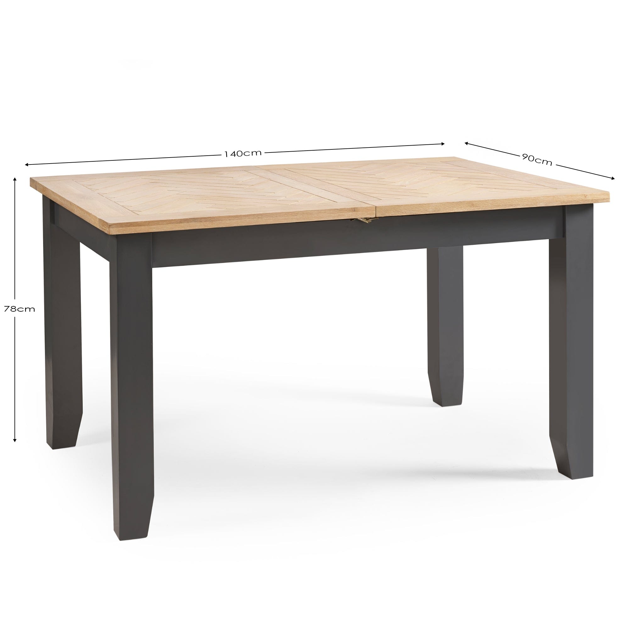 Bordeaux Extending Dining Table Dark Grey – Julian Bowen, view 9
