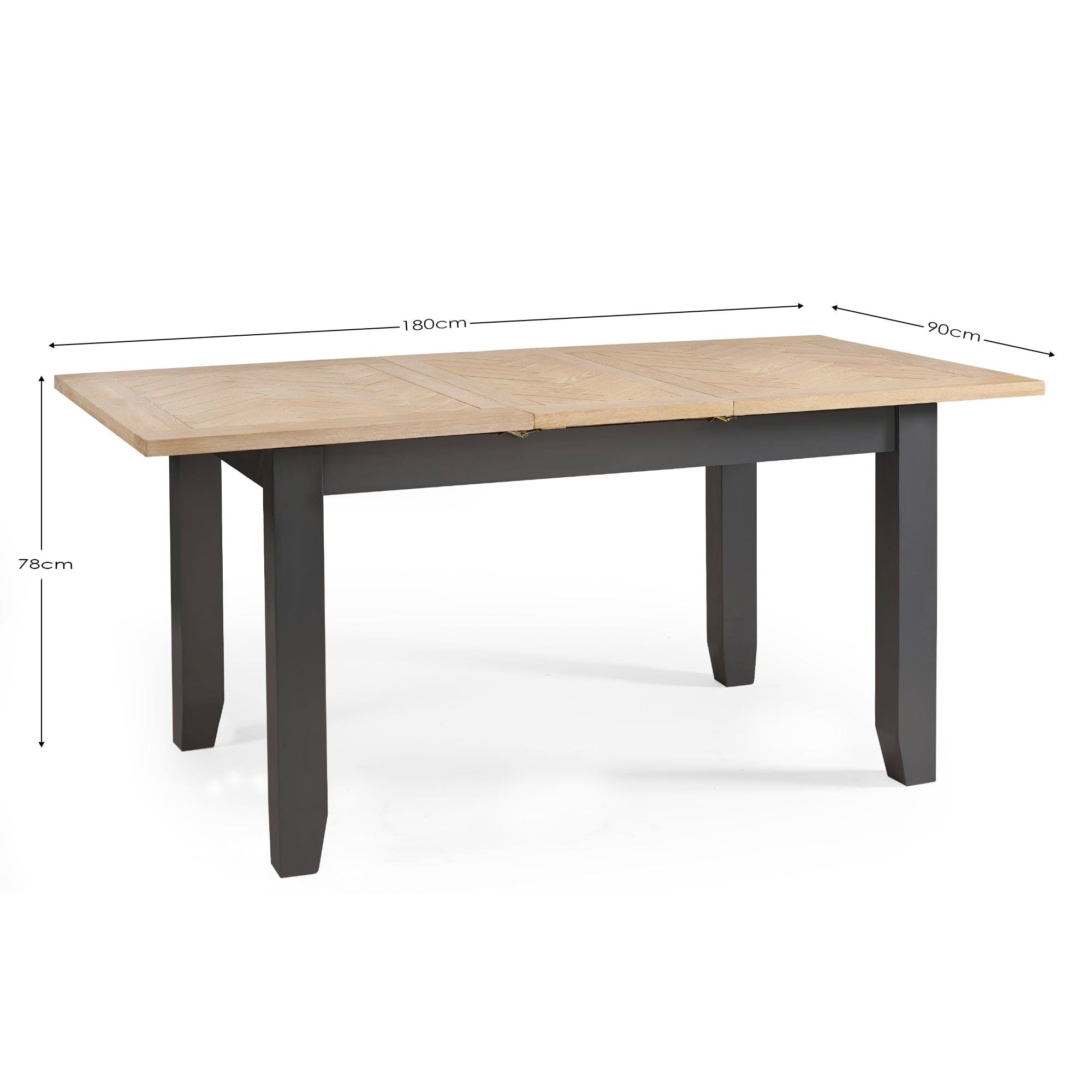 Bordeaux Extending Dining Table Dark Grey – Julian Bowen, view 8