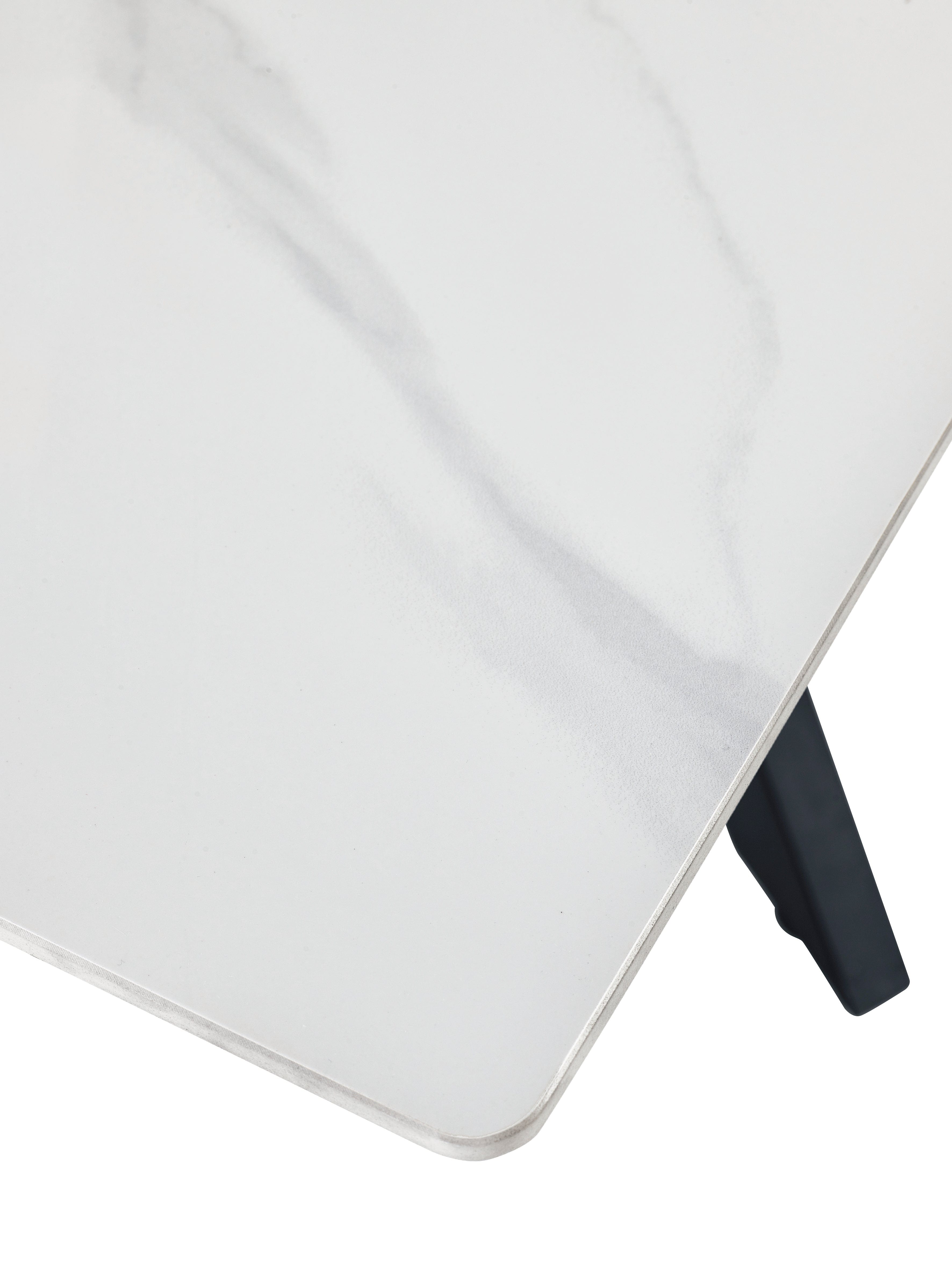 Bradley White Marble Dining Table – Julian Bowen, view 4