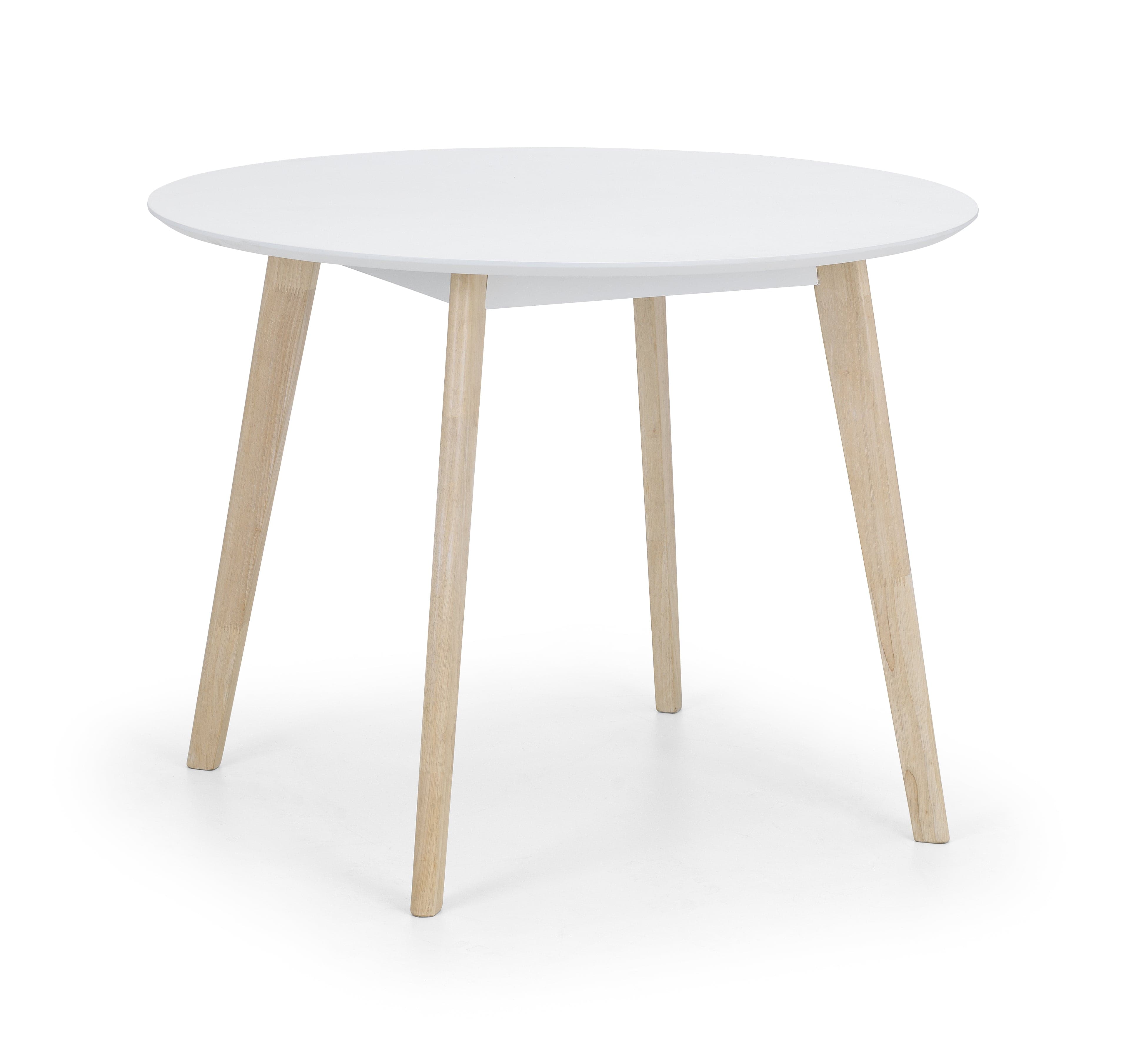 Casa Round Dining Table White/Oak – Julian Bowen