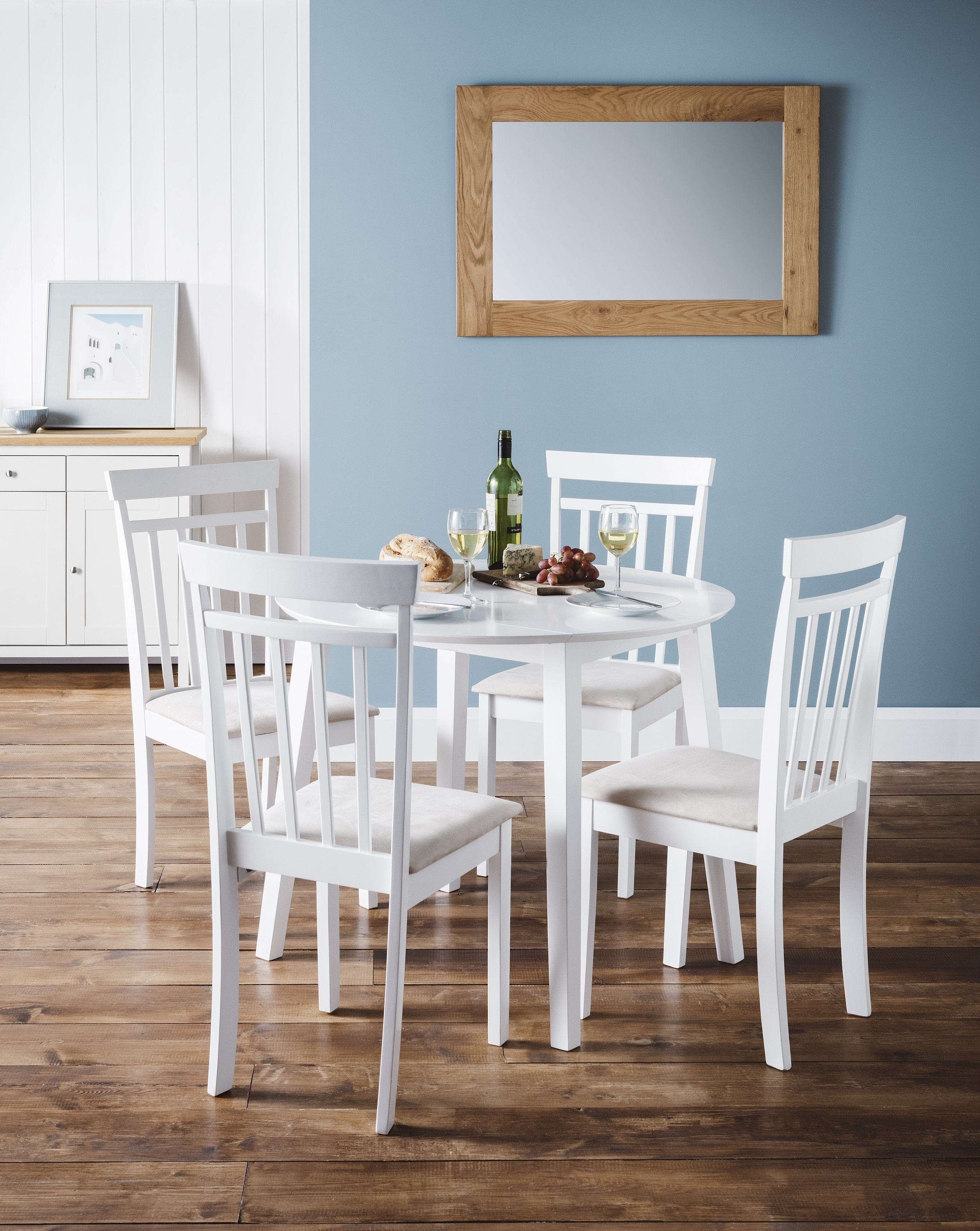 Coast White Dropleaf Table – Julian Bowen, view 7