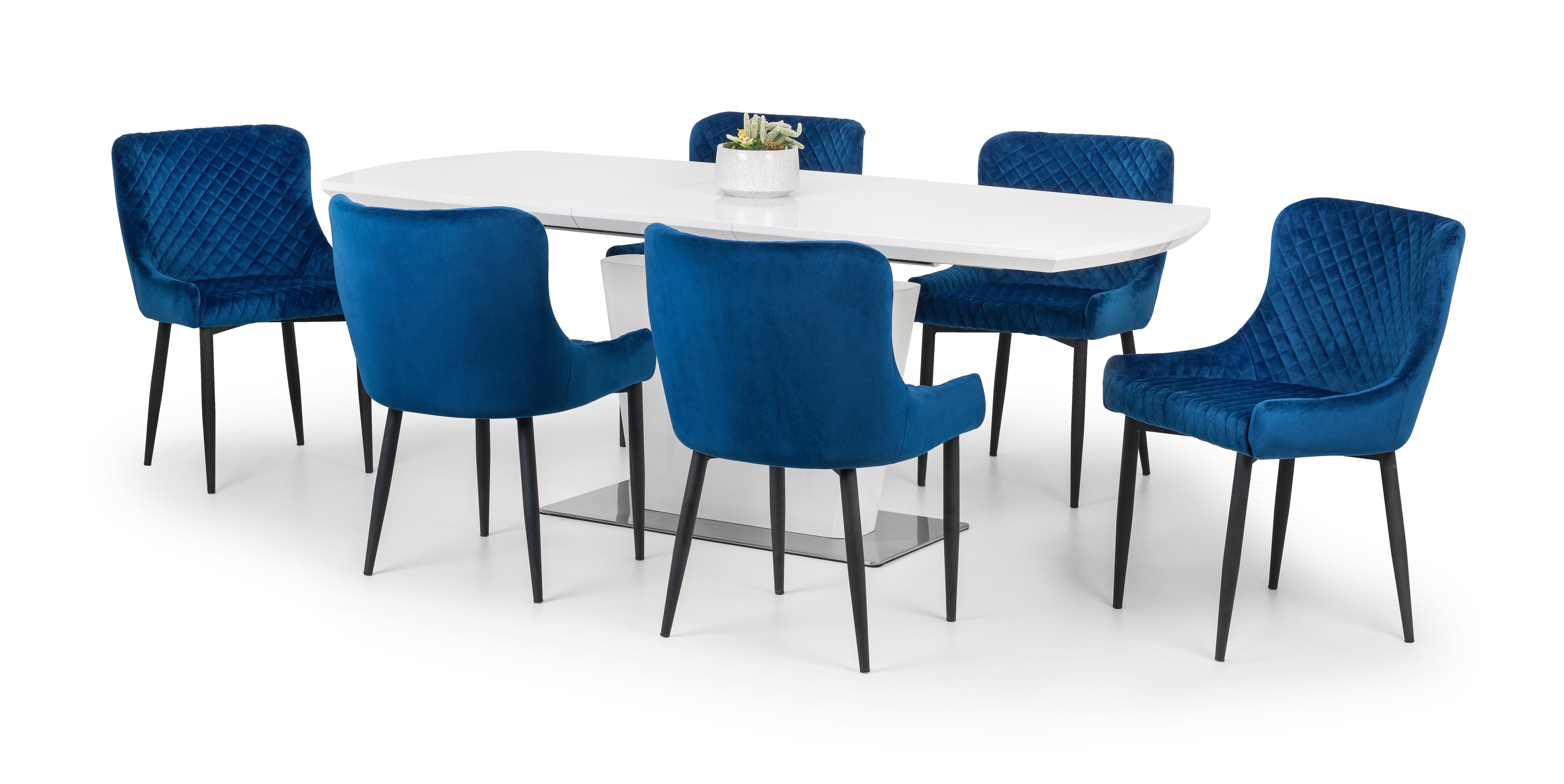 Como High Gloss Extending Table - White – Julian Bowen, view 5