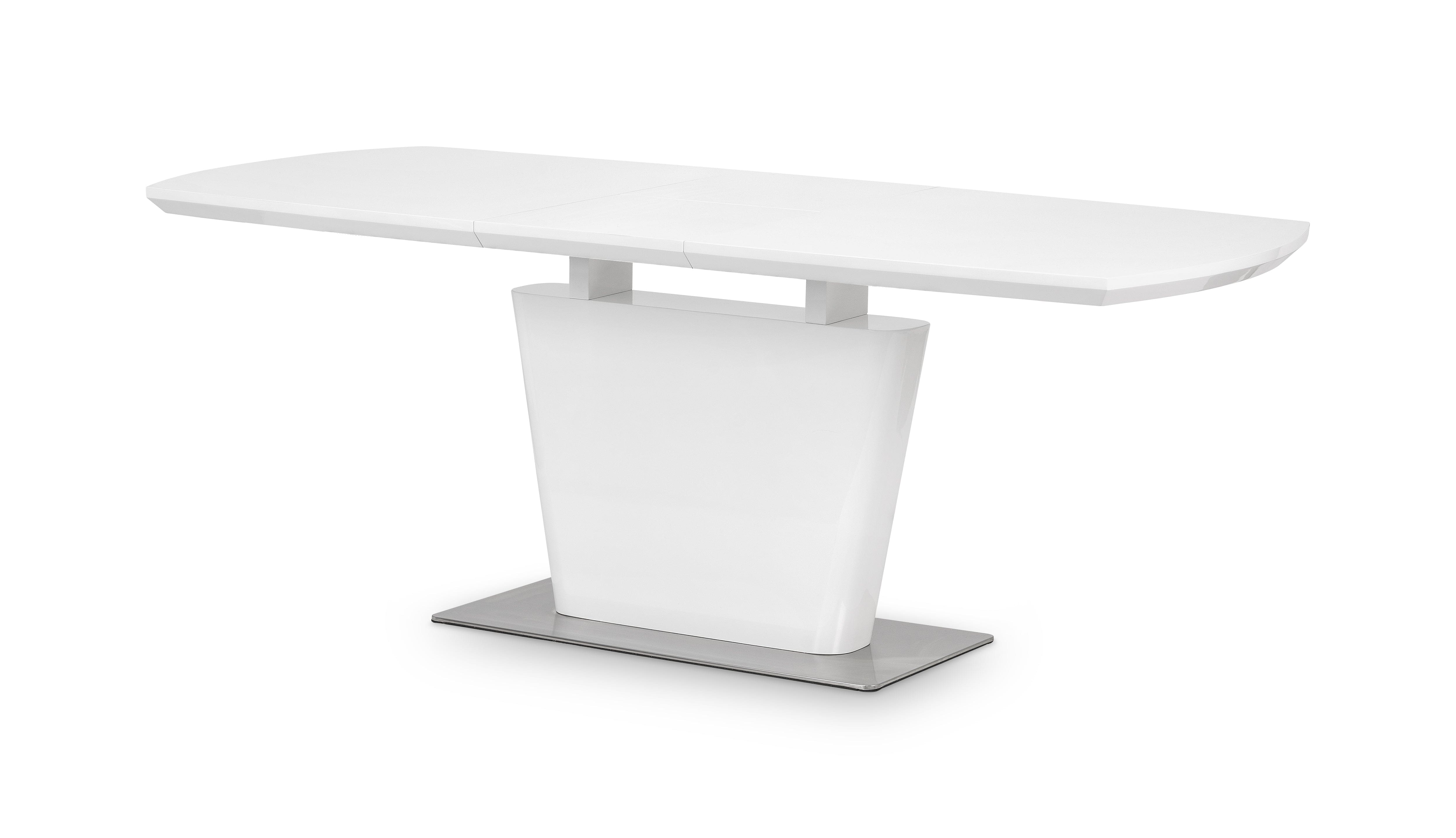 Como High Gloss Extending Table - White – Julian Bowen, view 2