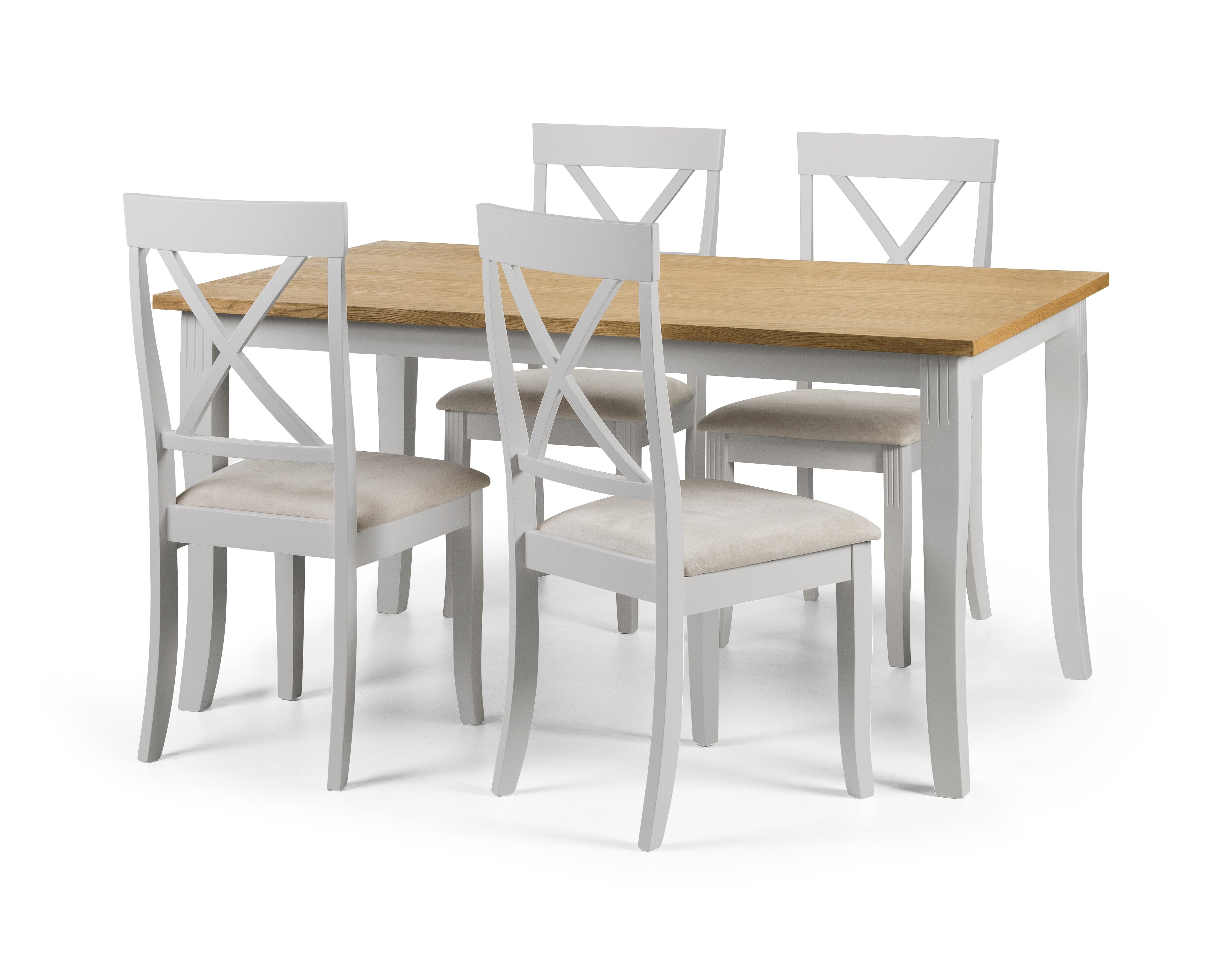 Davenport Oak/Elephant Grey Dining Table – Julian Bowen, view 2