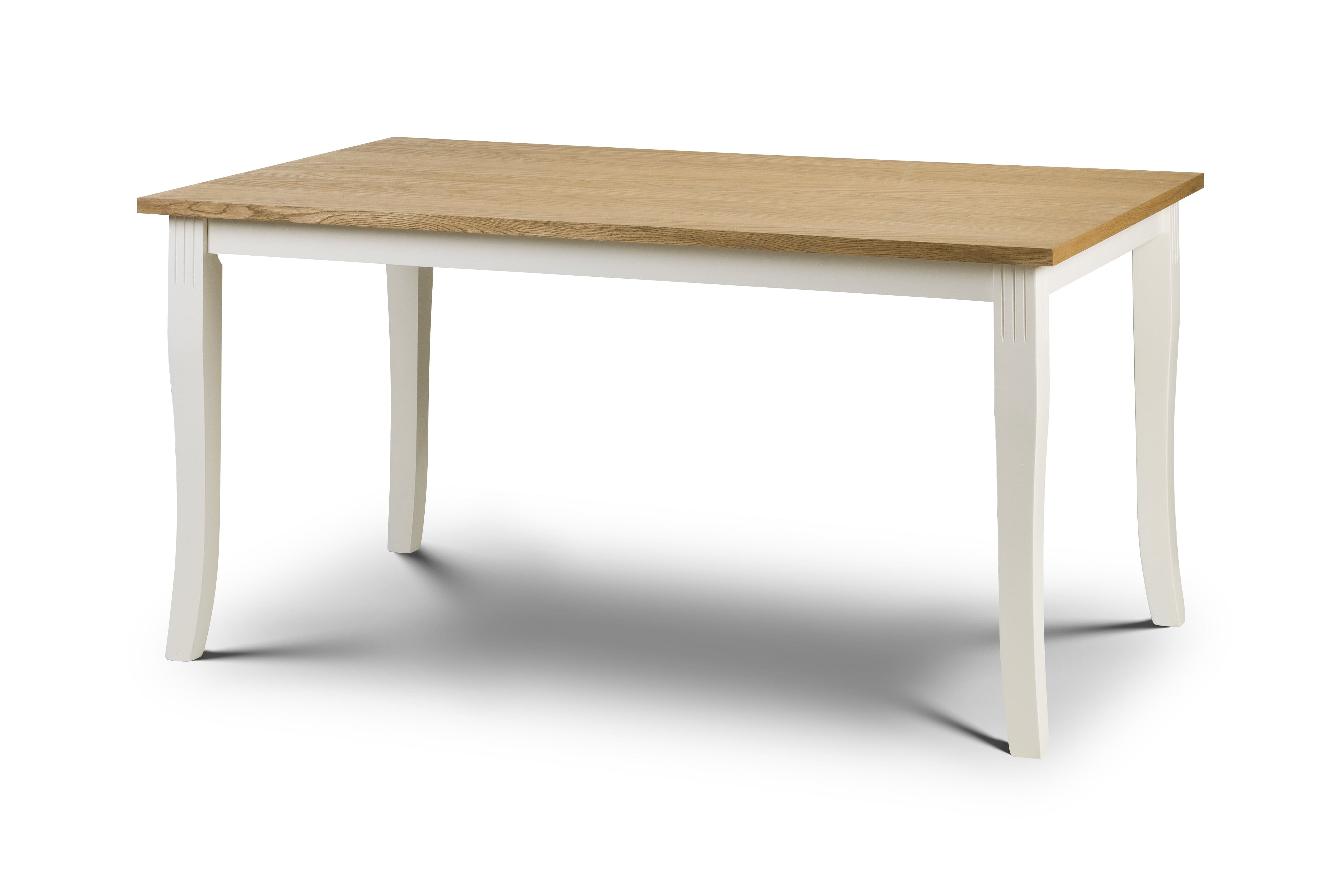 Davenport Oak/White Dining Table – Julian Bowen