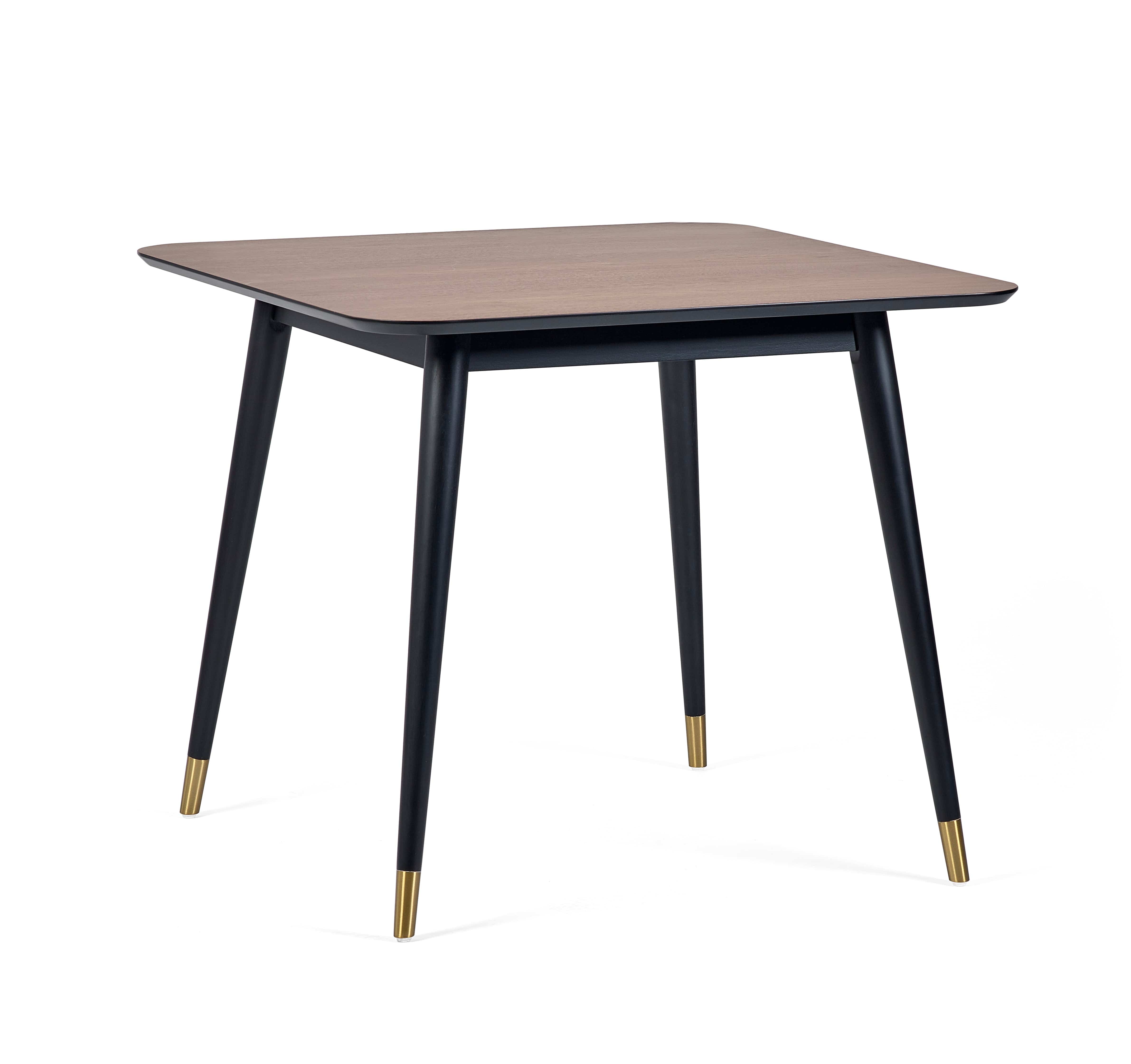 Findlay Square Dining Table - Walnut & Black – Julian Bowen