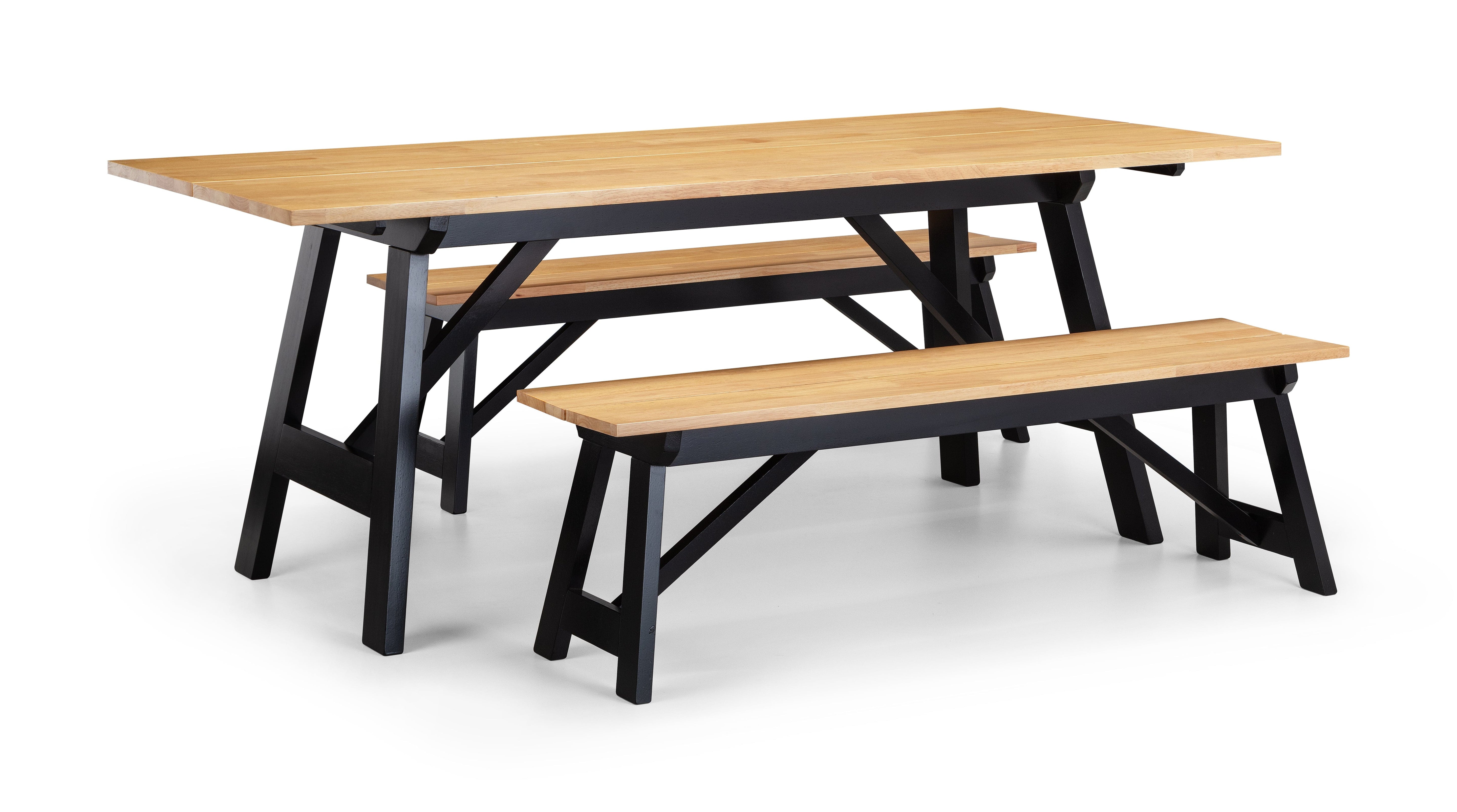 Hockley Table Black/Oak – Julian Bowen, view 2