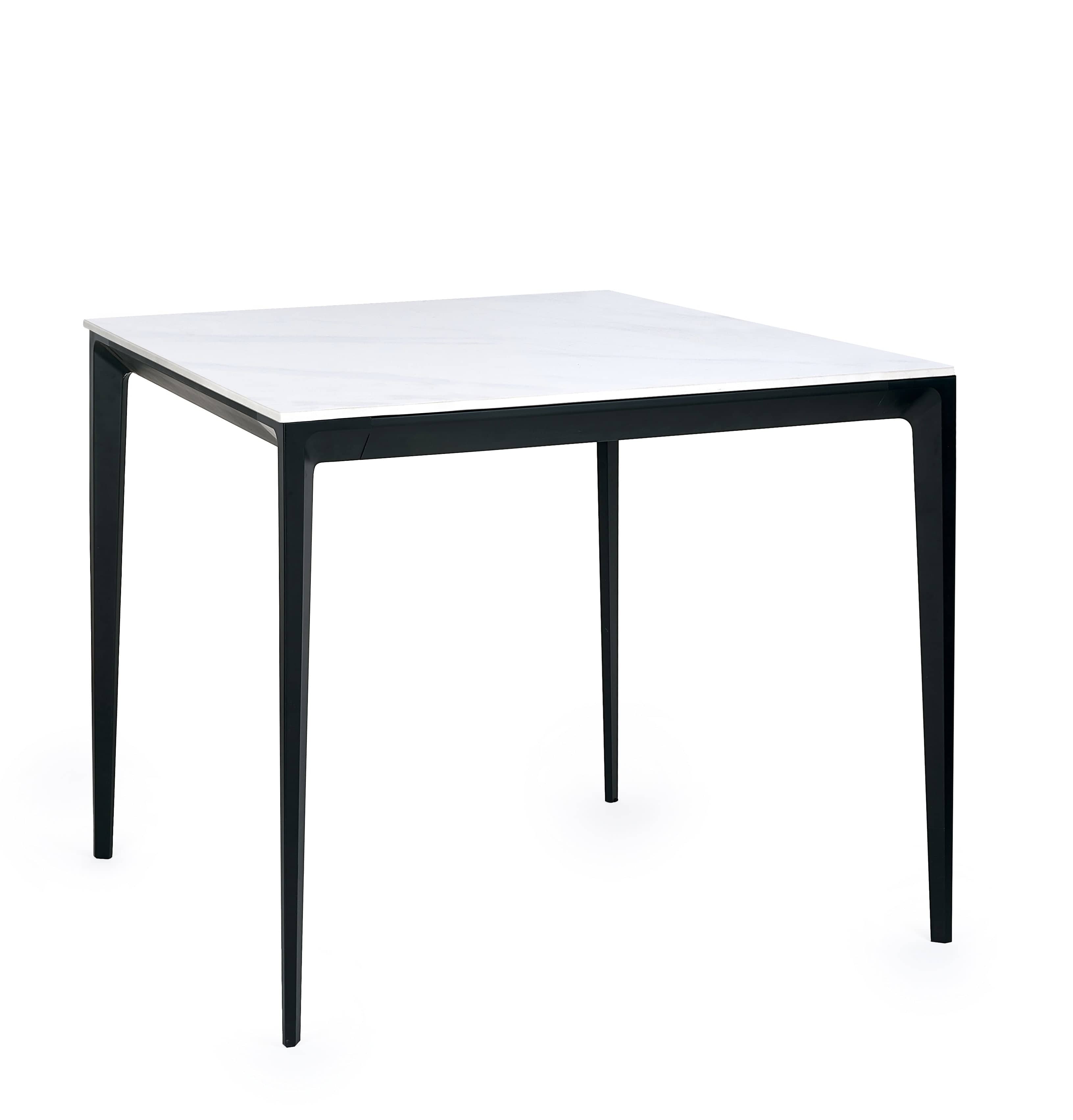 Miami Square Stone Top Dining Table - White Marble – Julian Bowen