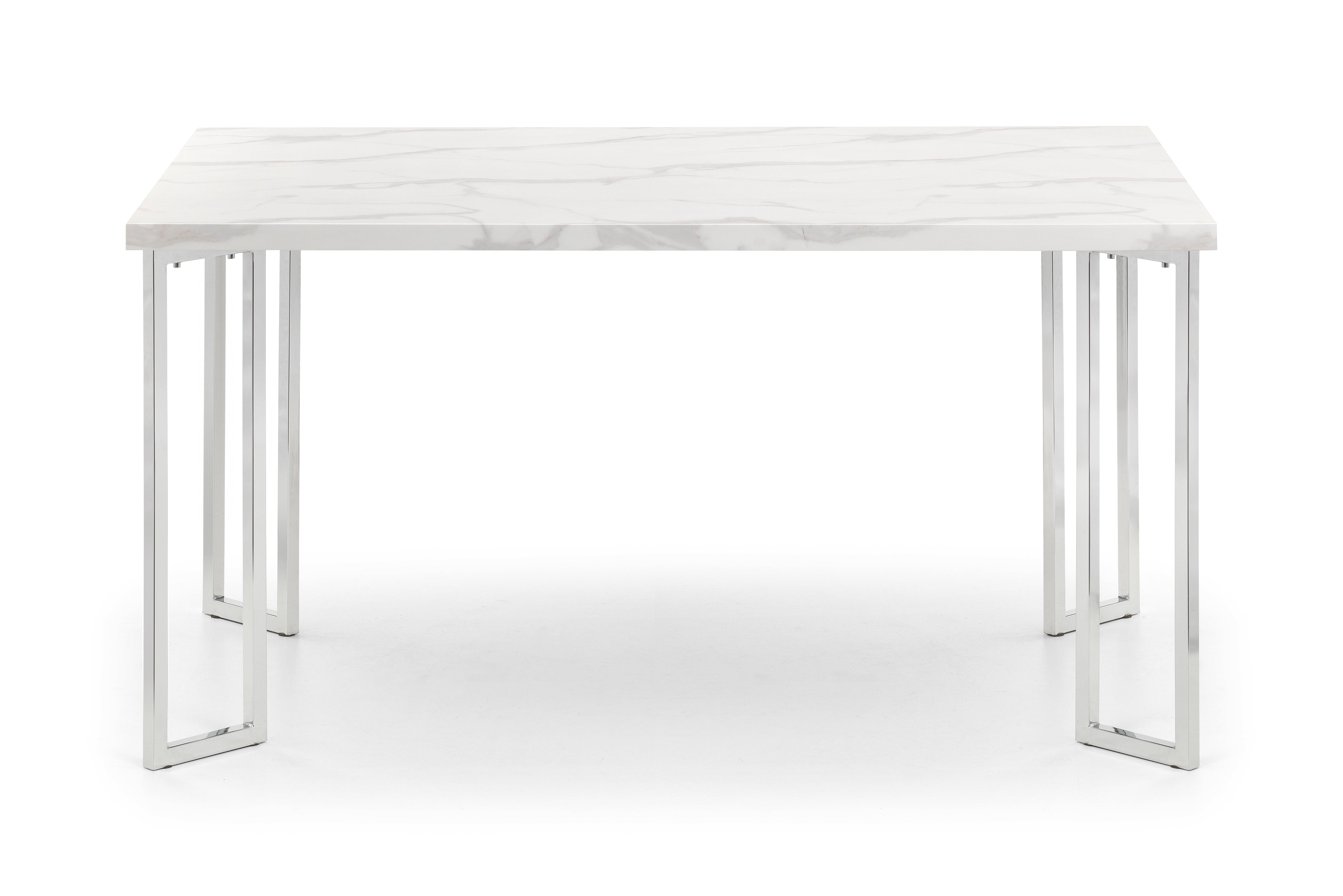 Positano Marble & Chrome Dining Table – Julian Bowen