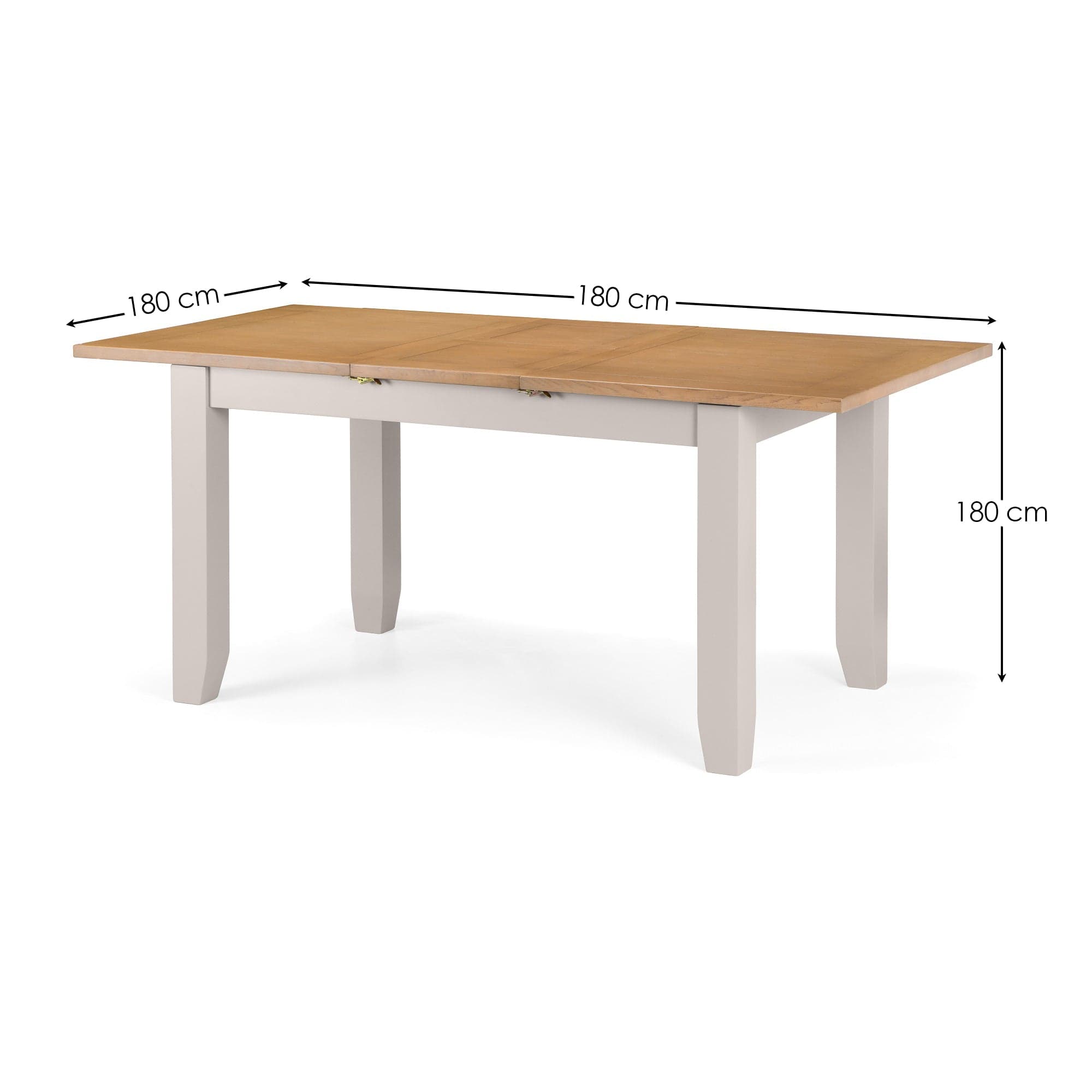 Richmond Extending Dining Table - Elephant Grey/Pale Oak – Julian Bowen, view 3