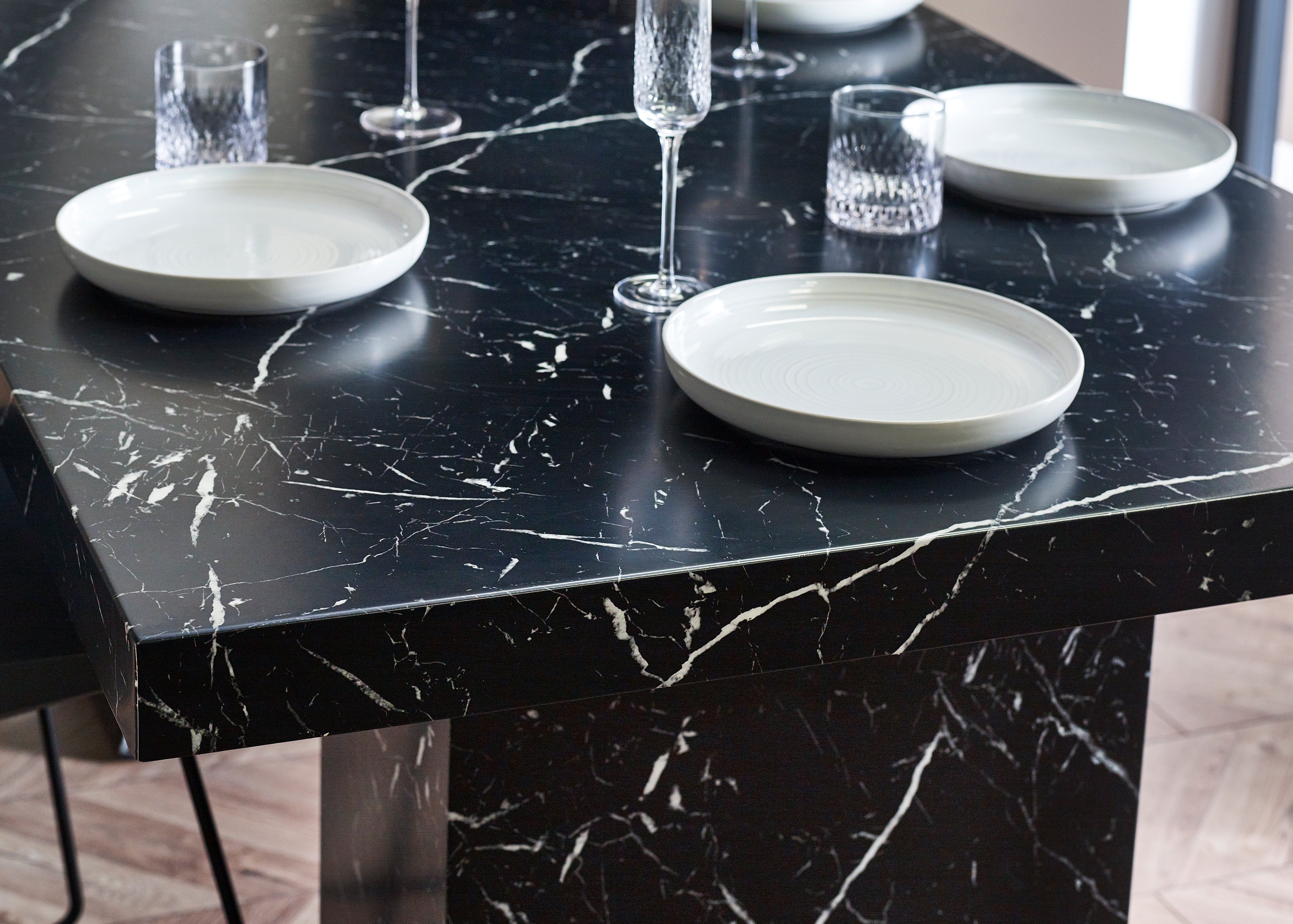 Rome Dining Table - Black – Julian Bowen, view 3