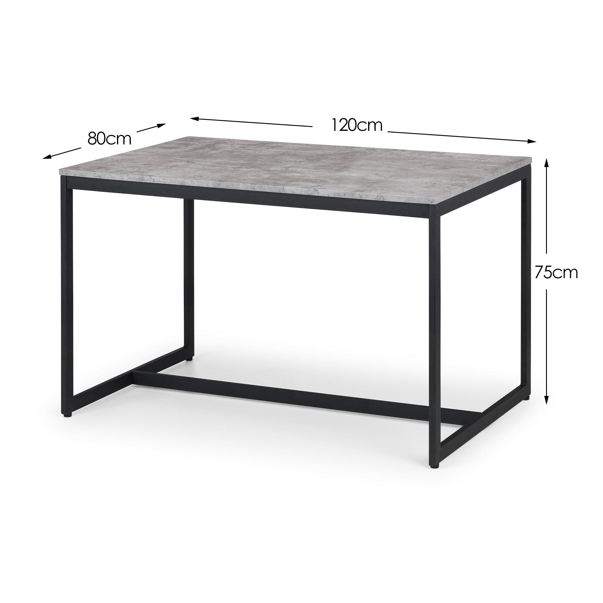 Staten Concrete Dining Table – Julian Bowen, view 4
