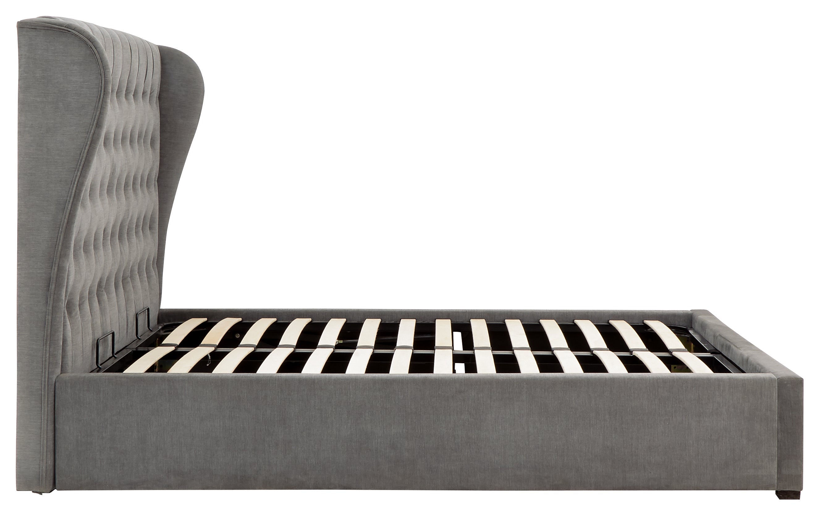 Dakota Ottoman Bed With Solid Base Grace Pewter – GFW, view 20