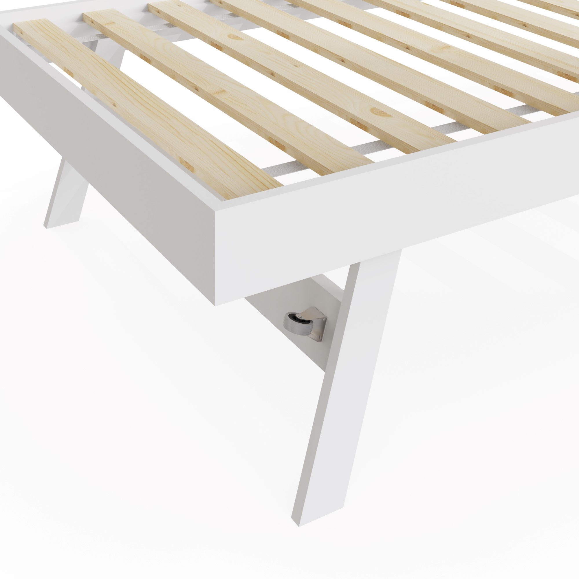 Madrid Wooden Trundle Only White – GFW, view 3