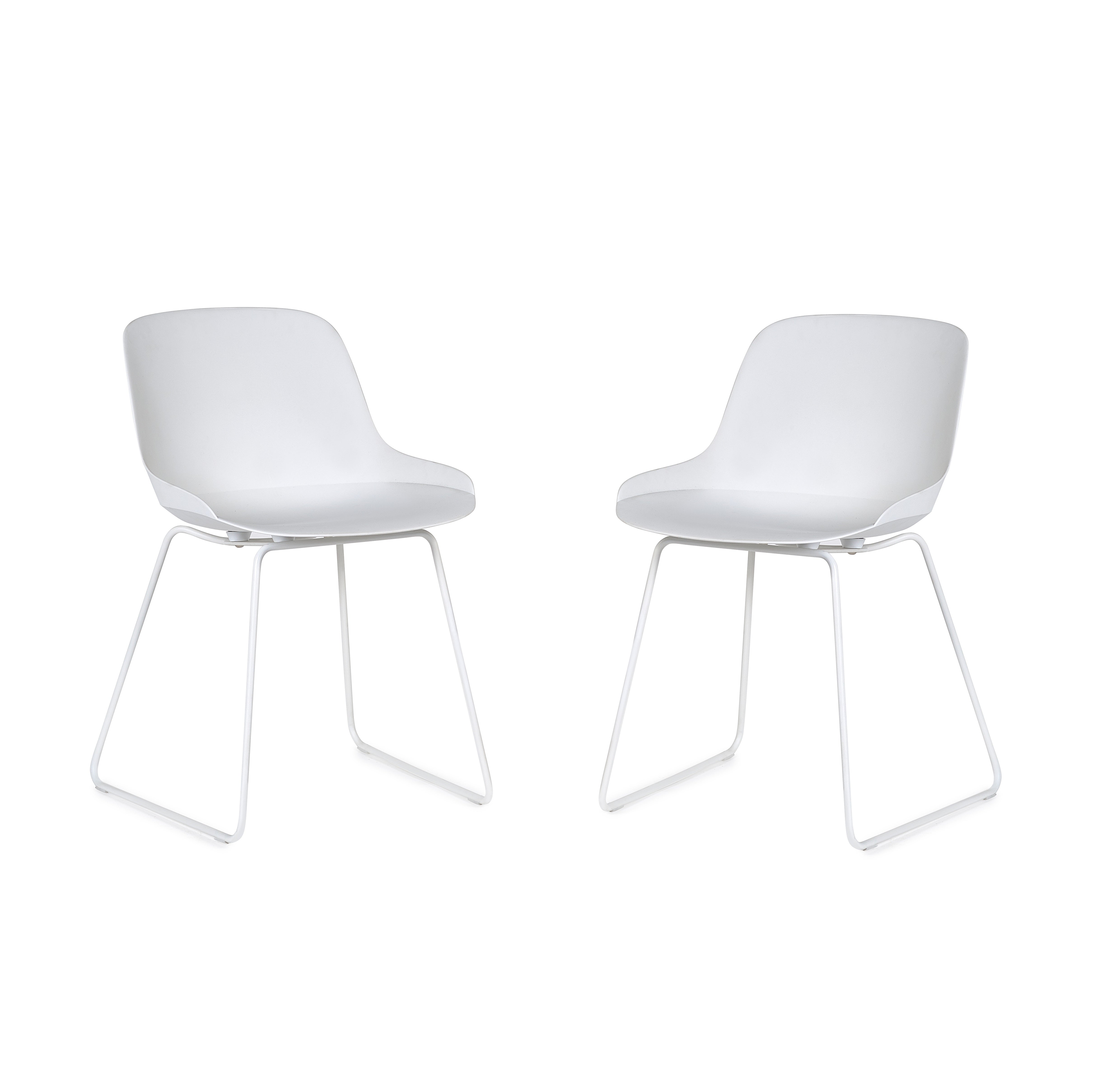 Rocco Chairs - White (Set of 2) – Julian Bowen