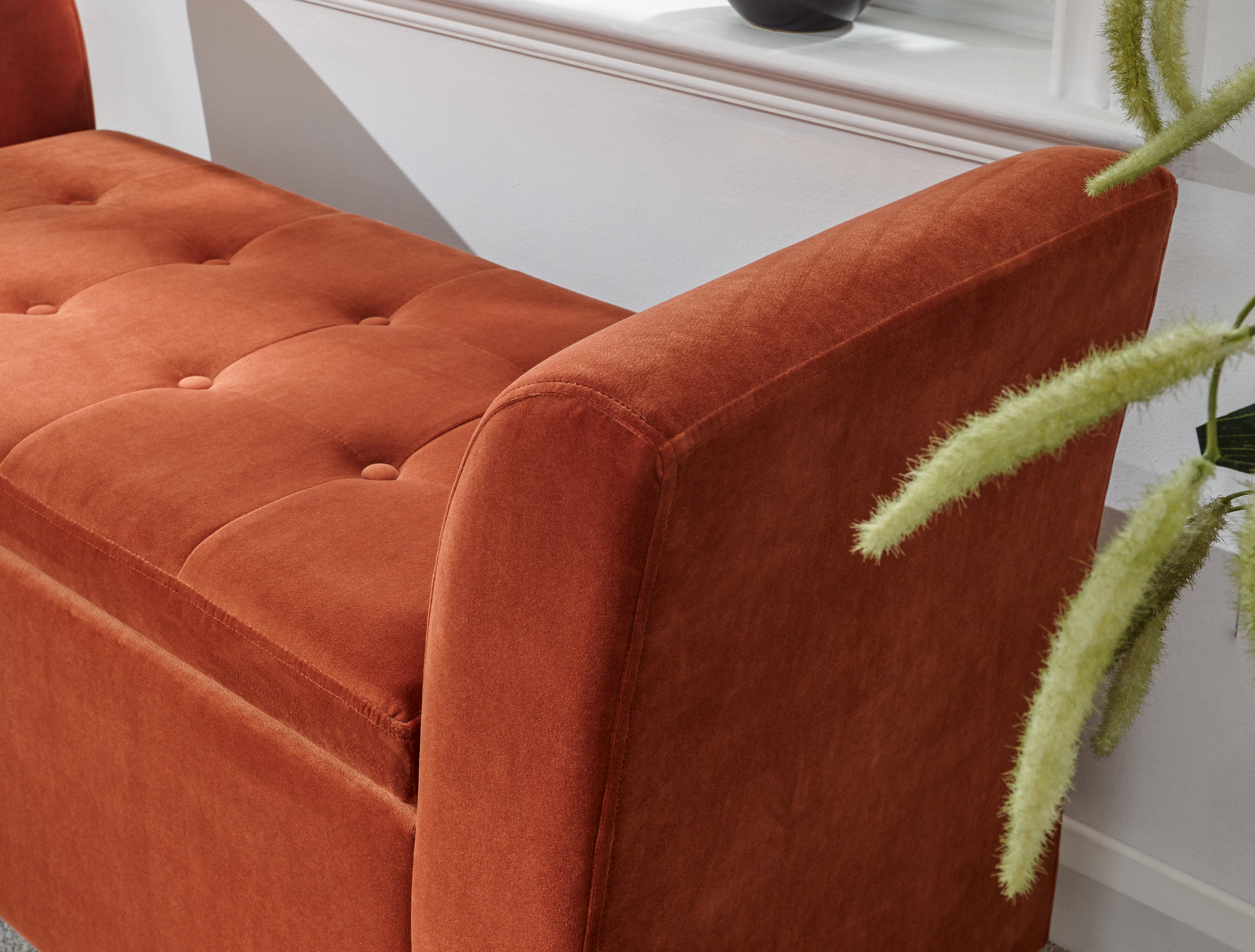 Genoa Window Seat Russet Fabric – GFW, view 6