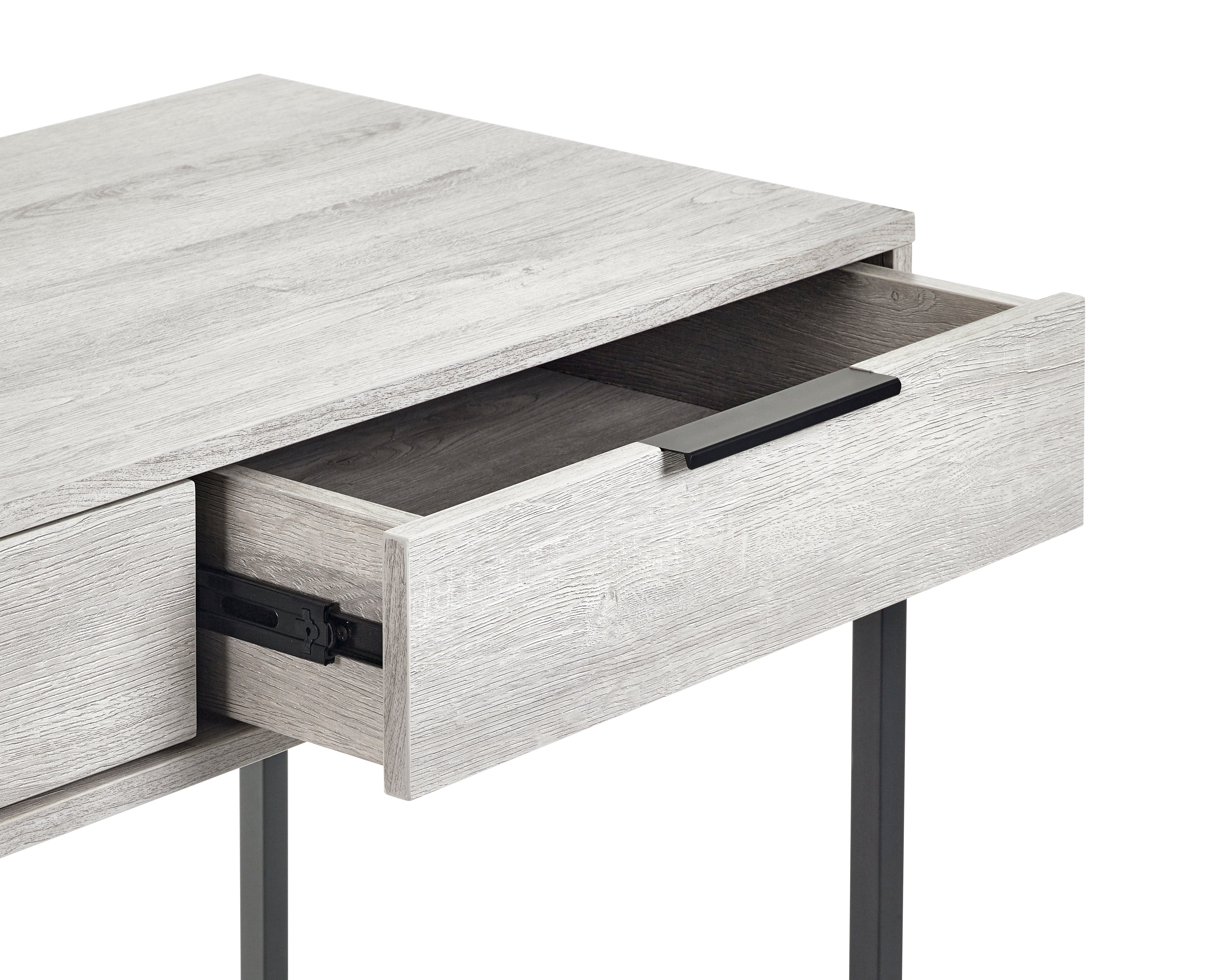 Bali 2 Drawer Dressing Table/Desk - Grey Oak – Julian Bowen, view 7