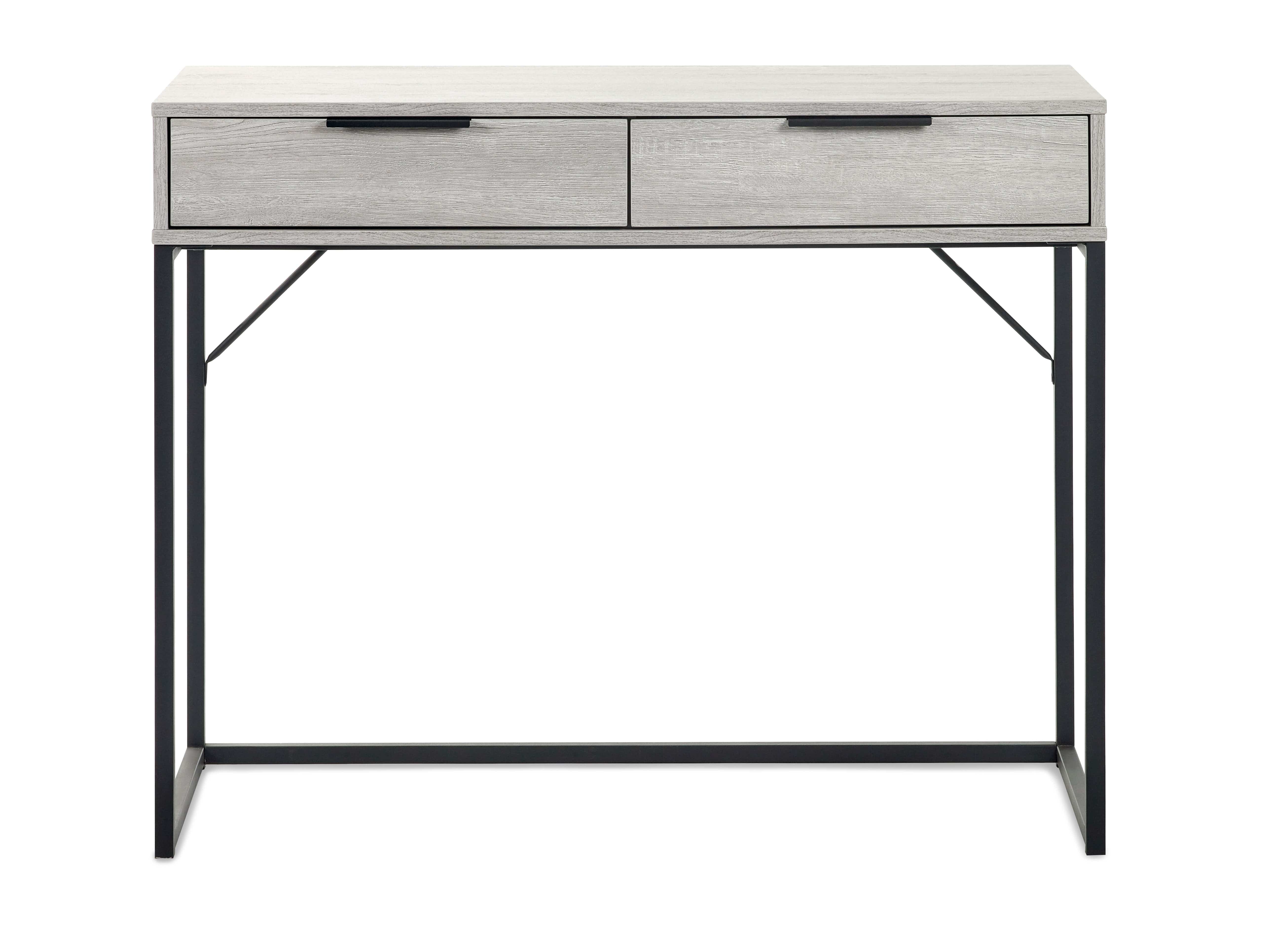 Bali 2 Drawer Dressing Table/Desk - Grey Oak – Julian Bowen, view 3