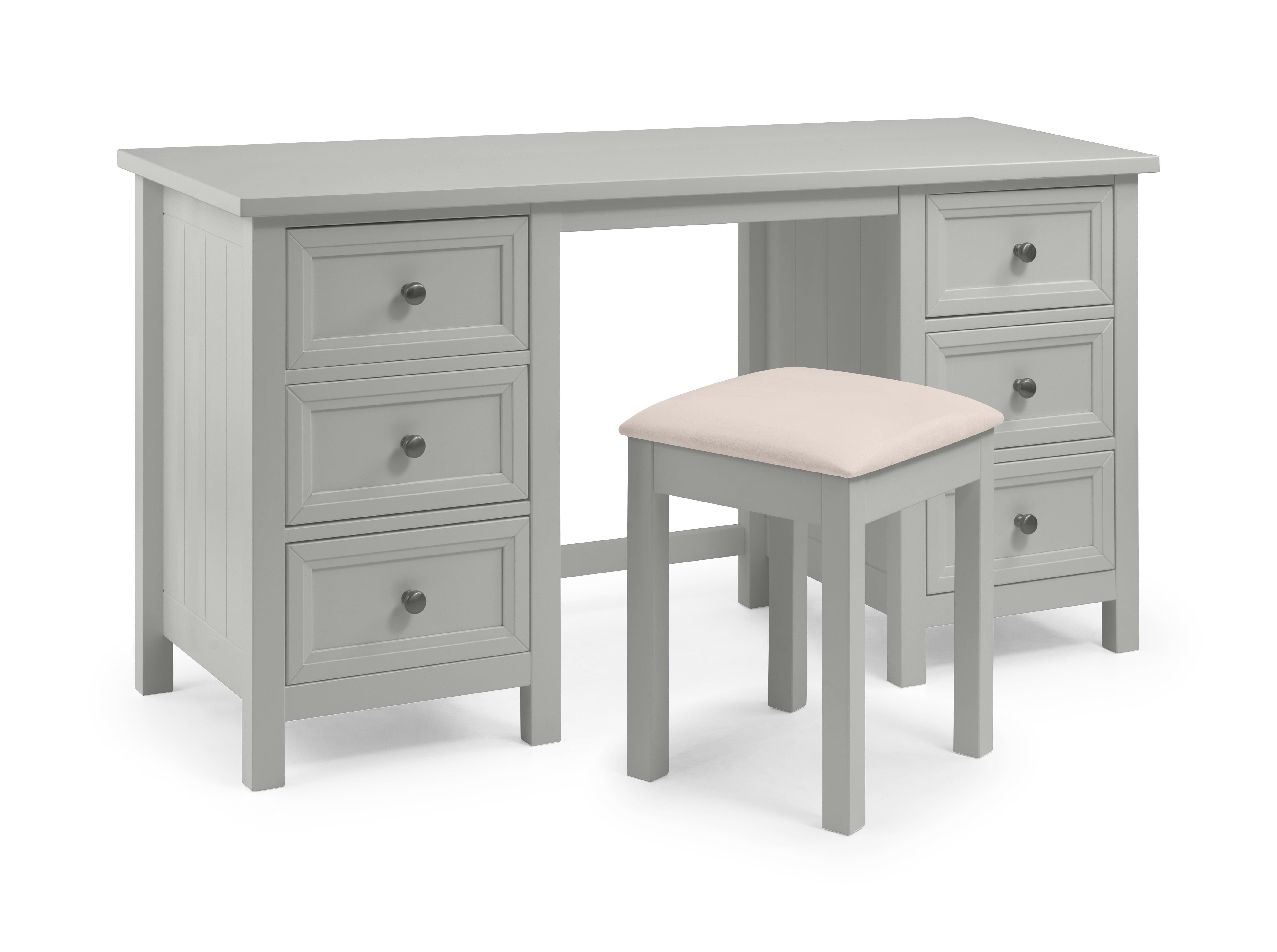 Maine Dressing Table- Dove Grey – Julian Bowen, view 3