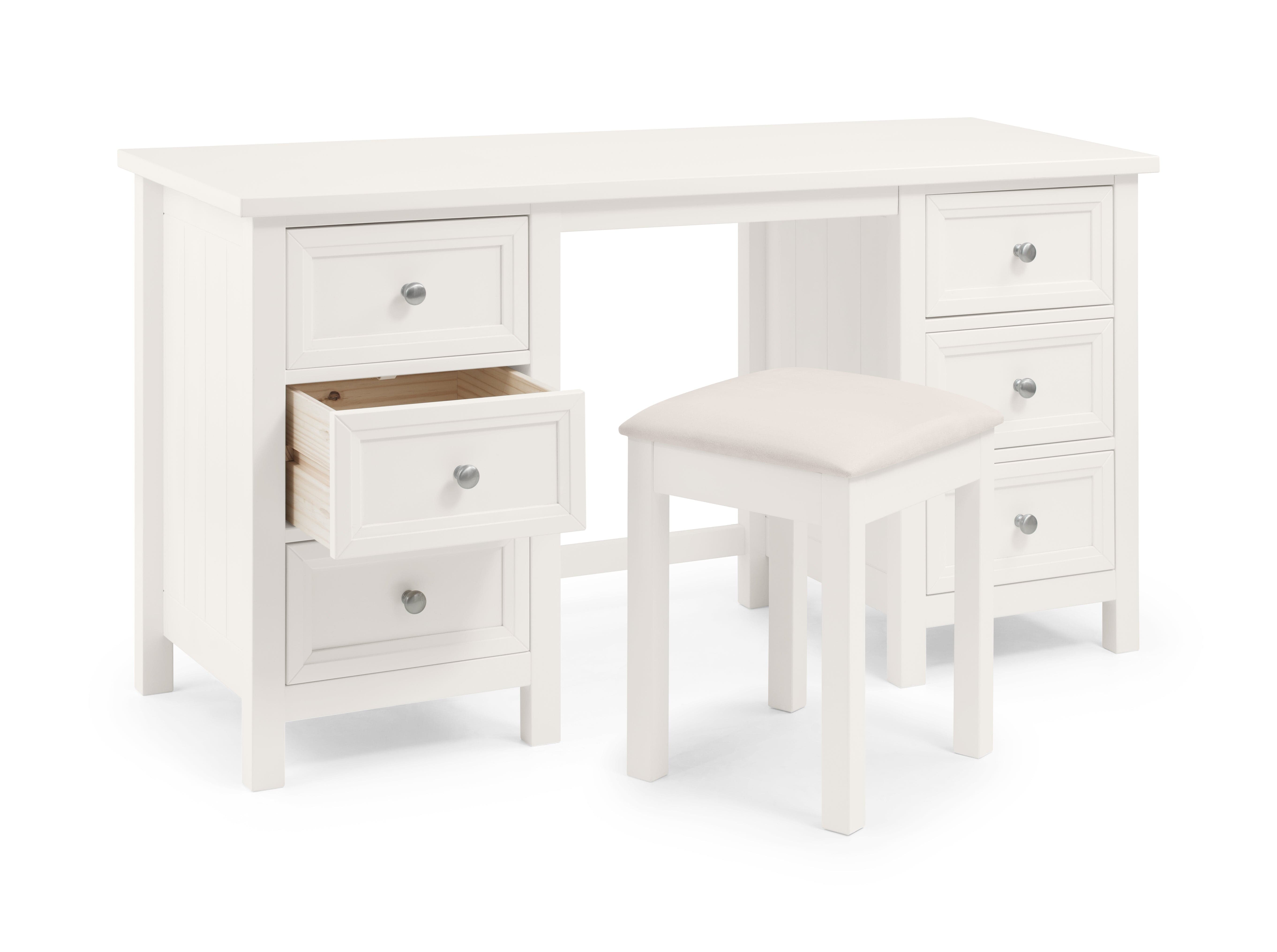 Maine Dressing Table - Surf White – Julian Bowen, view 2