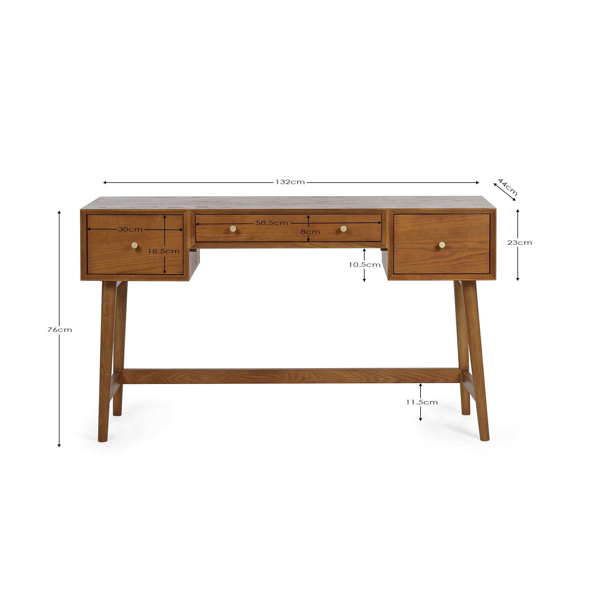 Lowry Dressing Table And Stool Set – Julian Bowen, view 3