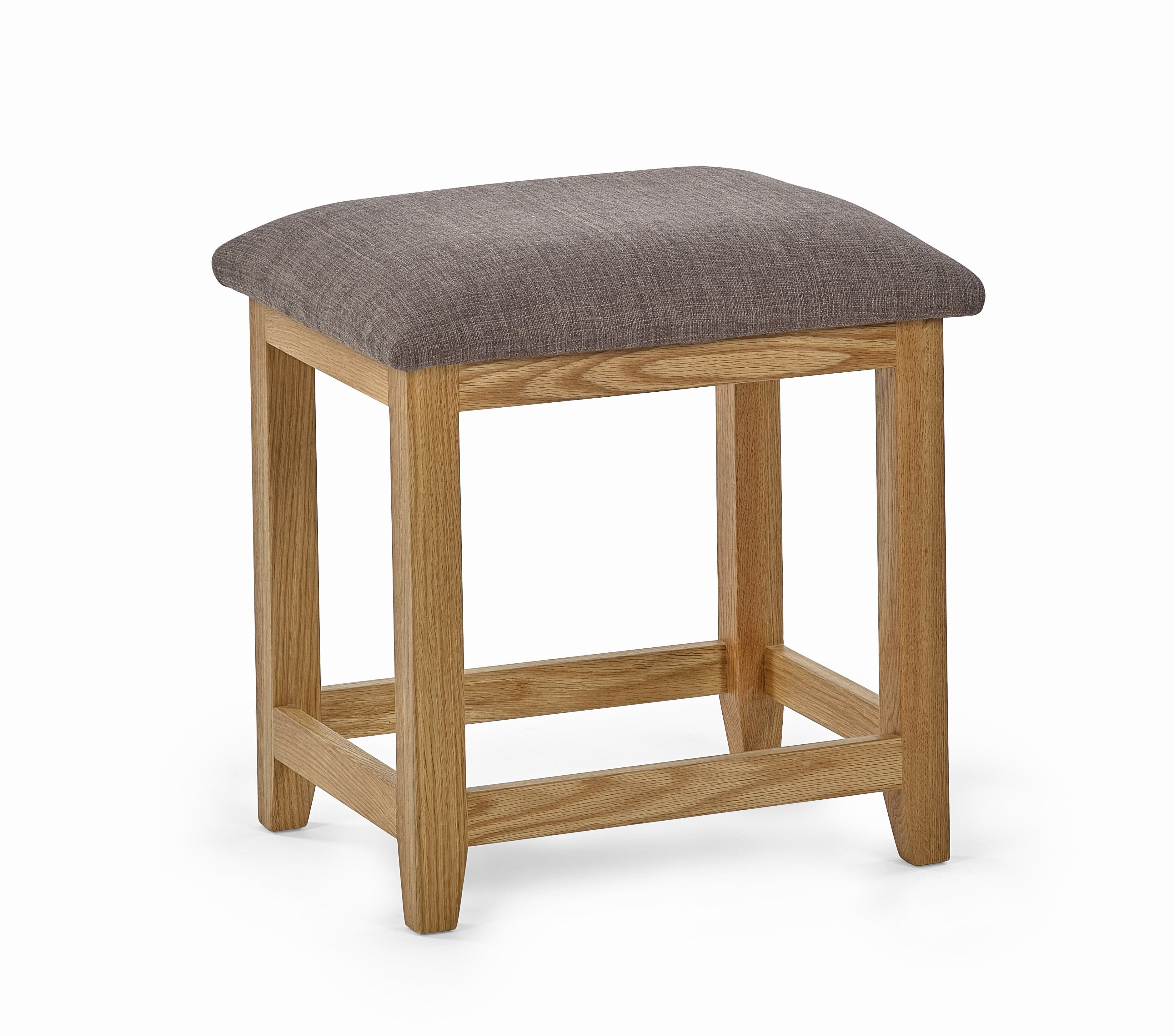 Mallory Single Pedestal Dressing Table + Stool Set – Julian Bowen, view 4