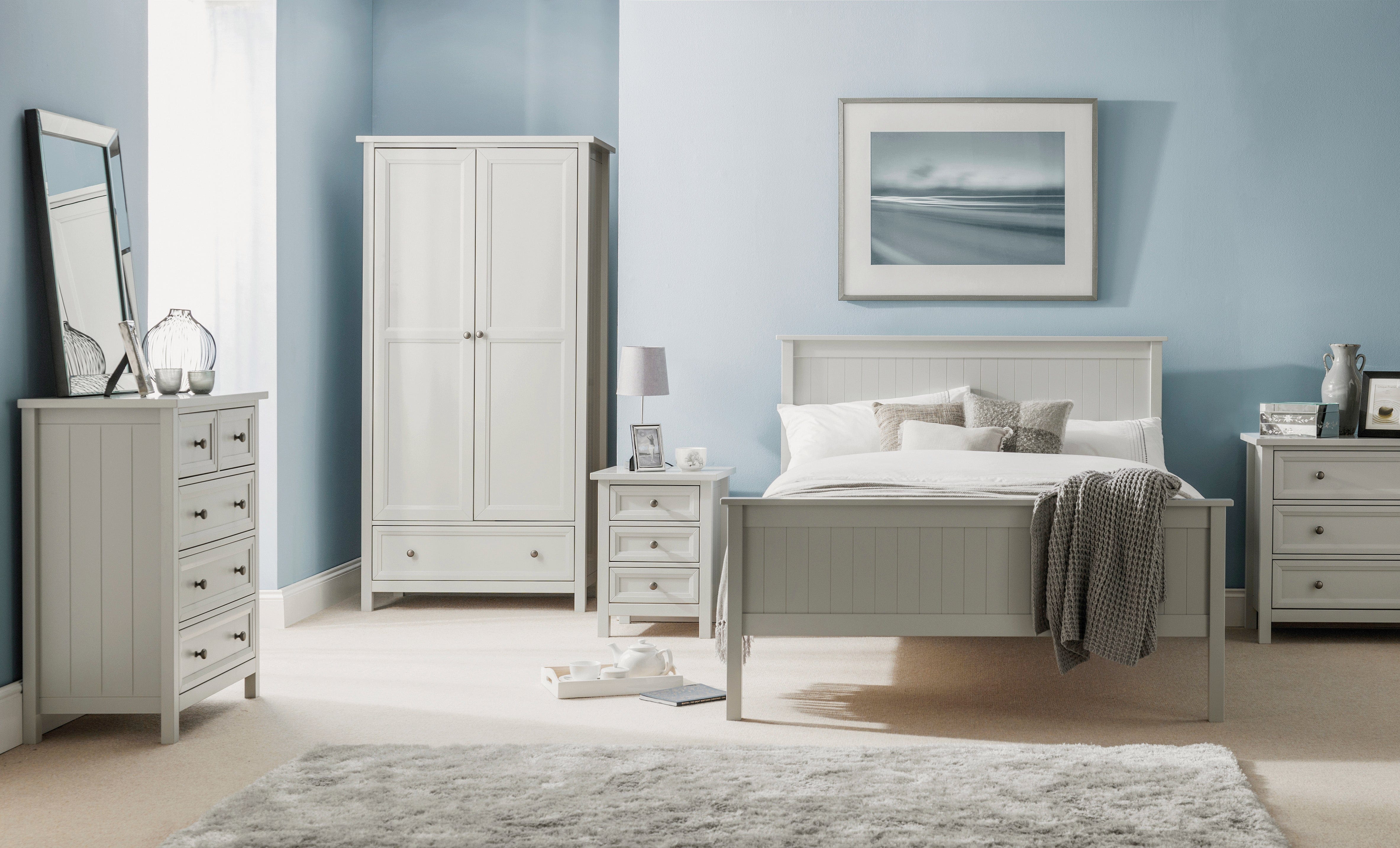 Maine Dressing Stool- Dove Grey – Julian Bowen, view 3