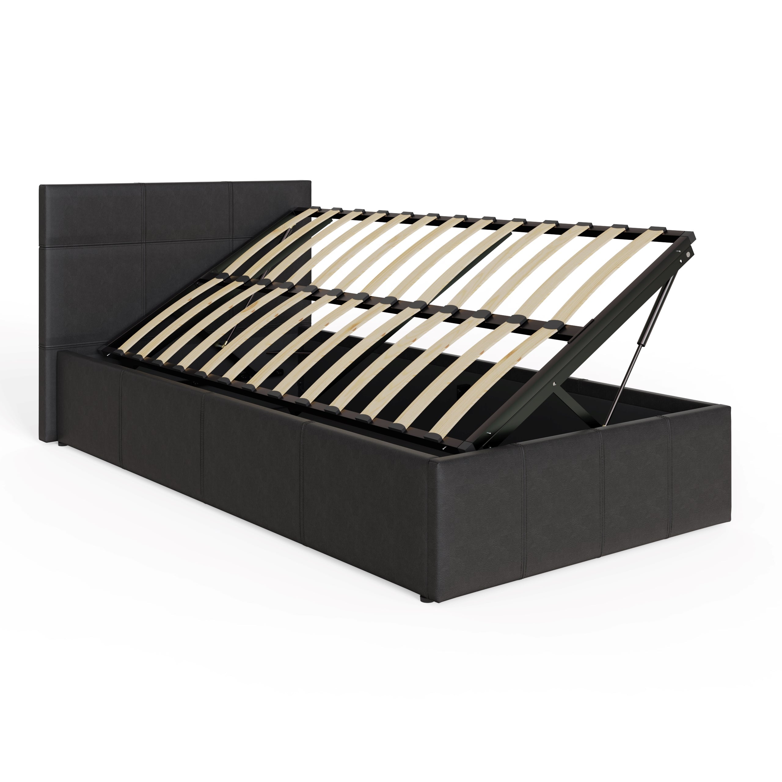 Side Lift Ottoman Bed Black – GFW, view 7