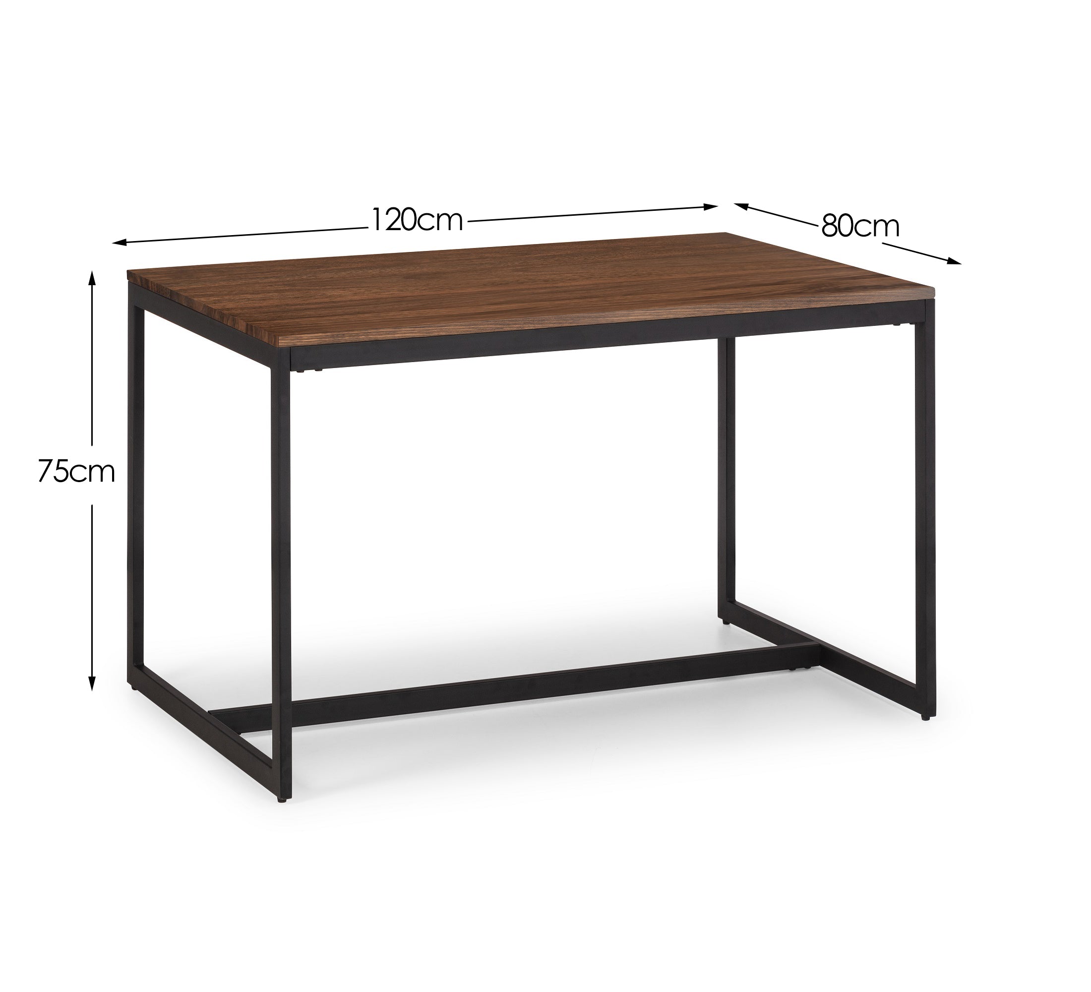 Tribeca Walnut Table and 4 Black Jazz Chairs