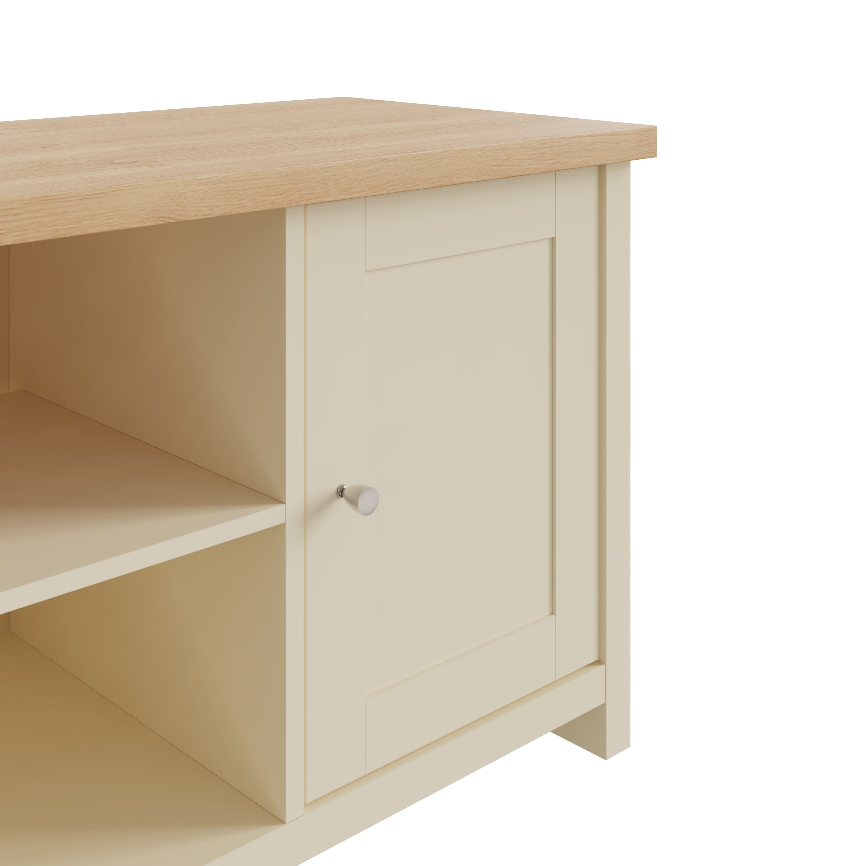 Lancaster Large TV Cabinet Cream – GFW, view 3