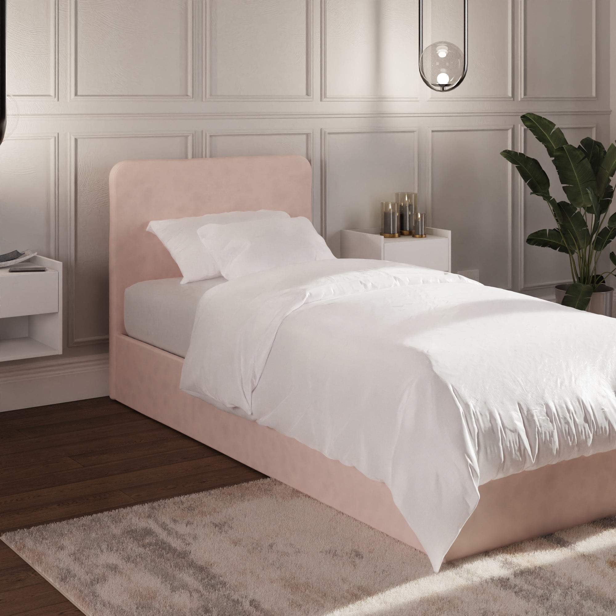 Chiswick Ottoman Bed Frame - Soft Pink – GFW, view 2