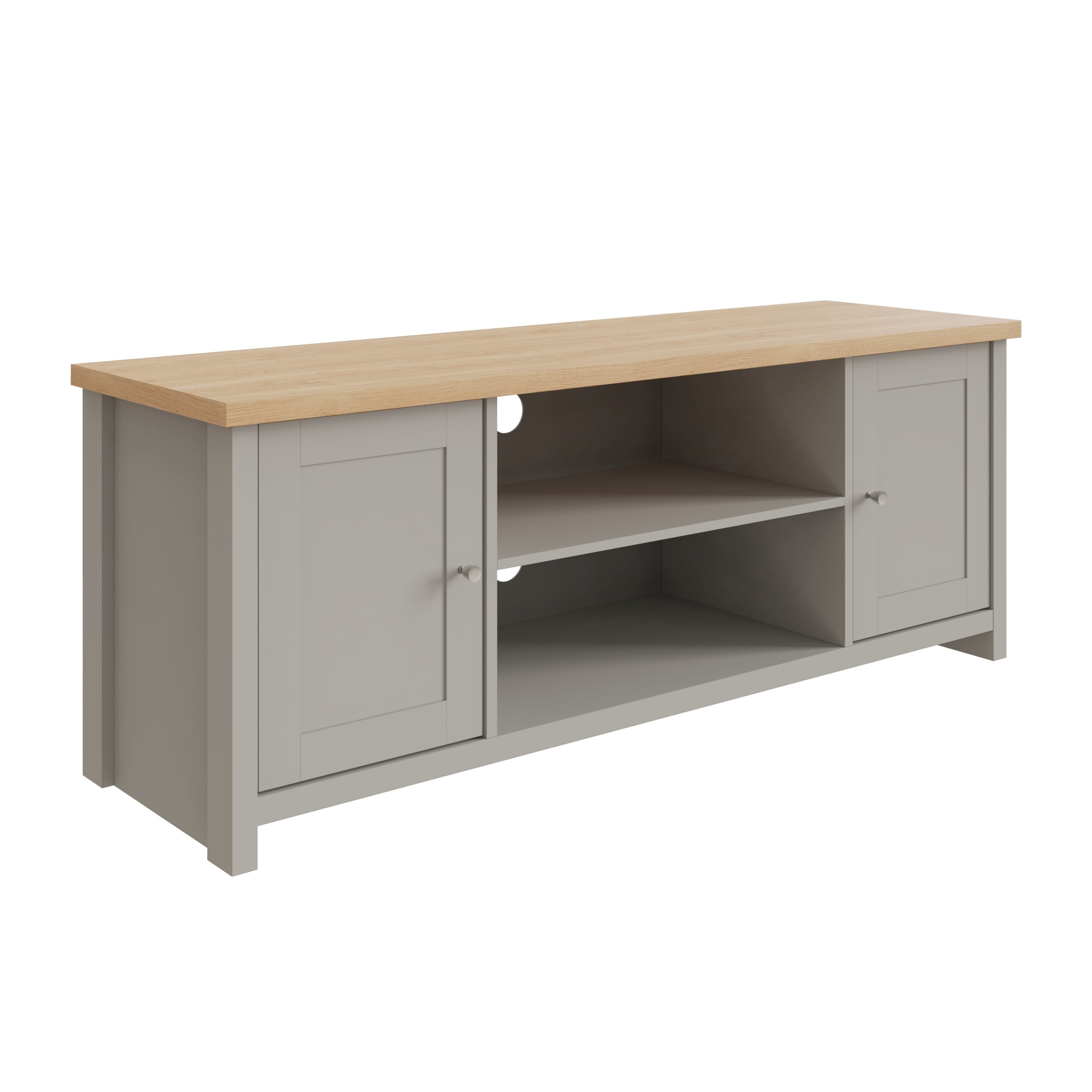 Lancaster Large TV Cabinet Grey – GFW