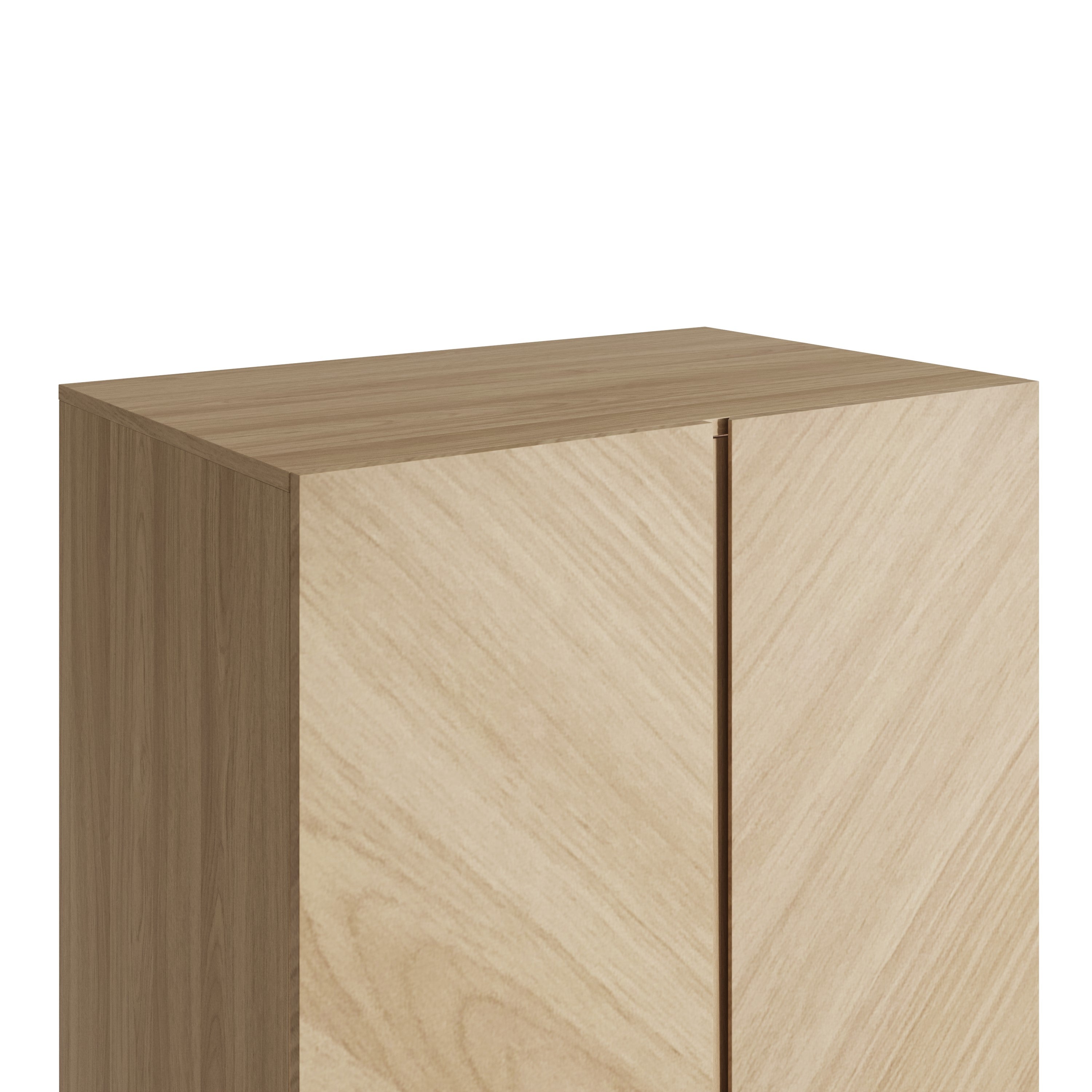 Catania 2 Door 1 Drawer Wardrobe Euro Oak – GFW, view 6