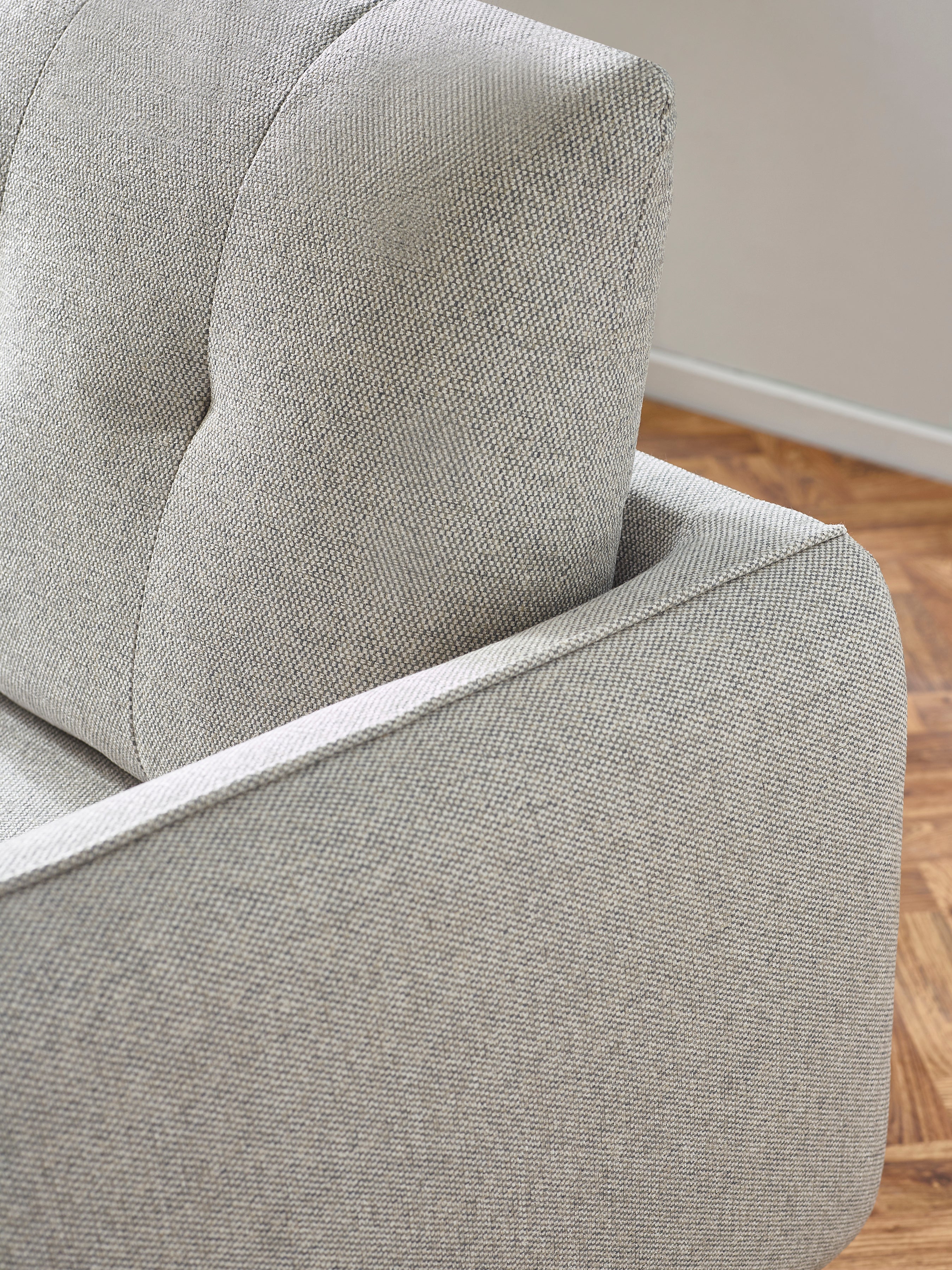Remy 3 Seater Light Grey Fabric Sofa – Julian Bowen, view 8
