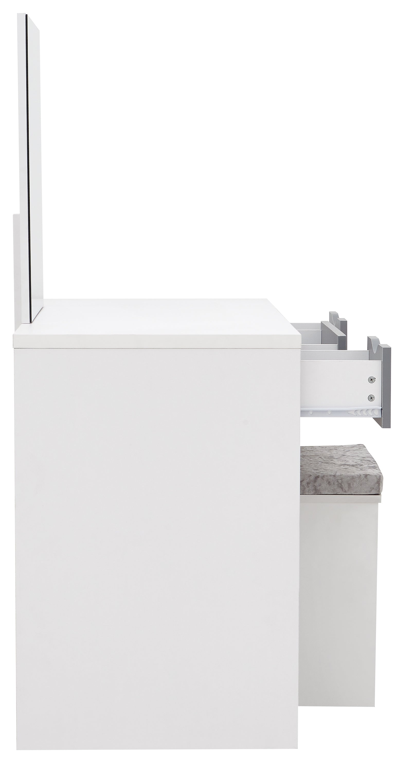 Elizabeth Dressing Table Set – White & Grey