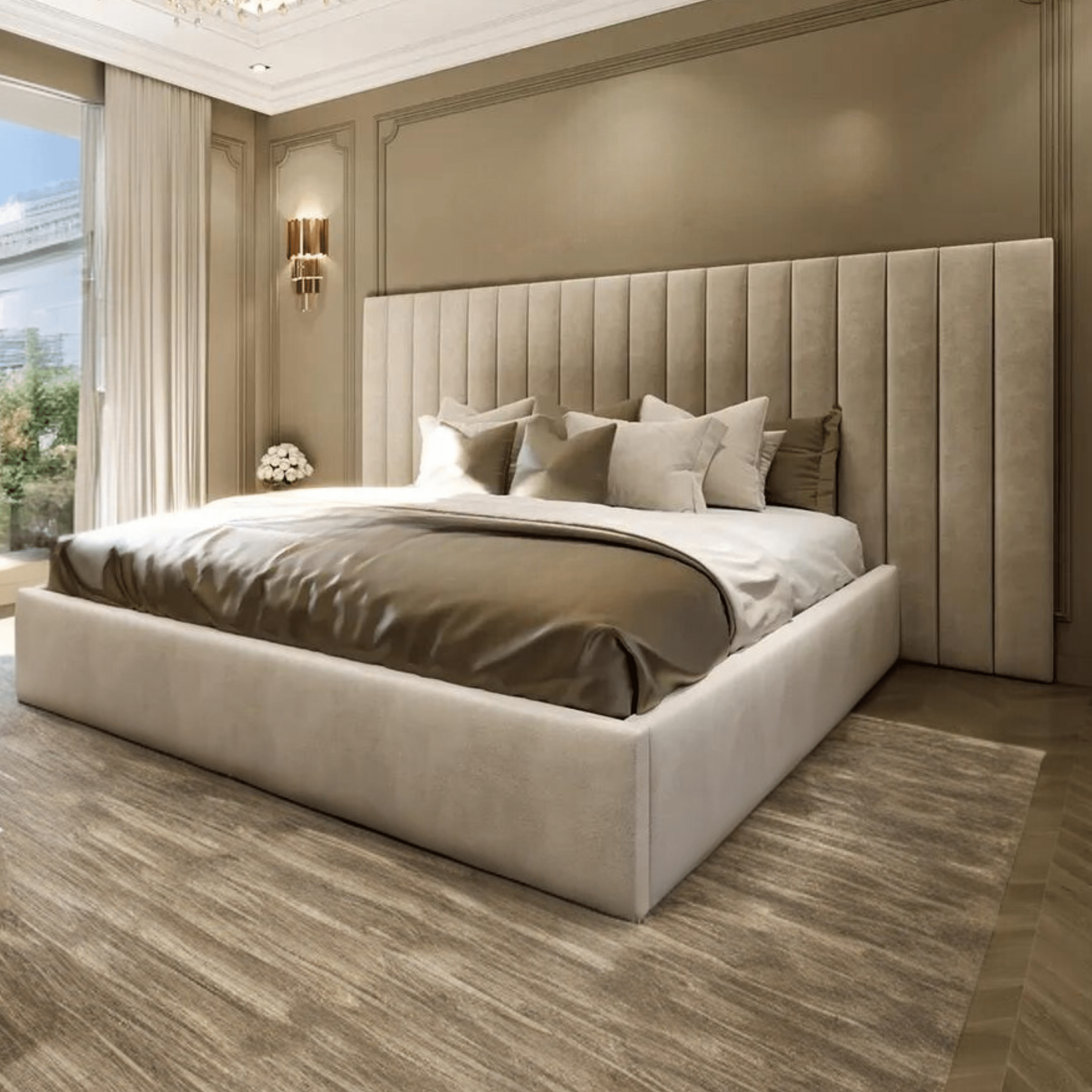 Amberley Luxury Bed With Extra Wide Headboard – Any Bed