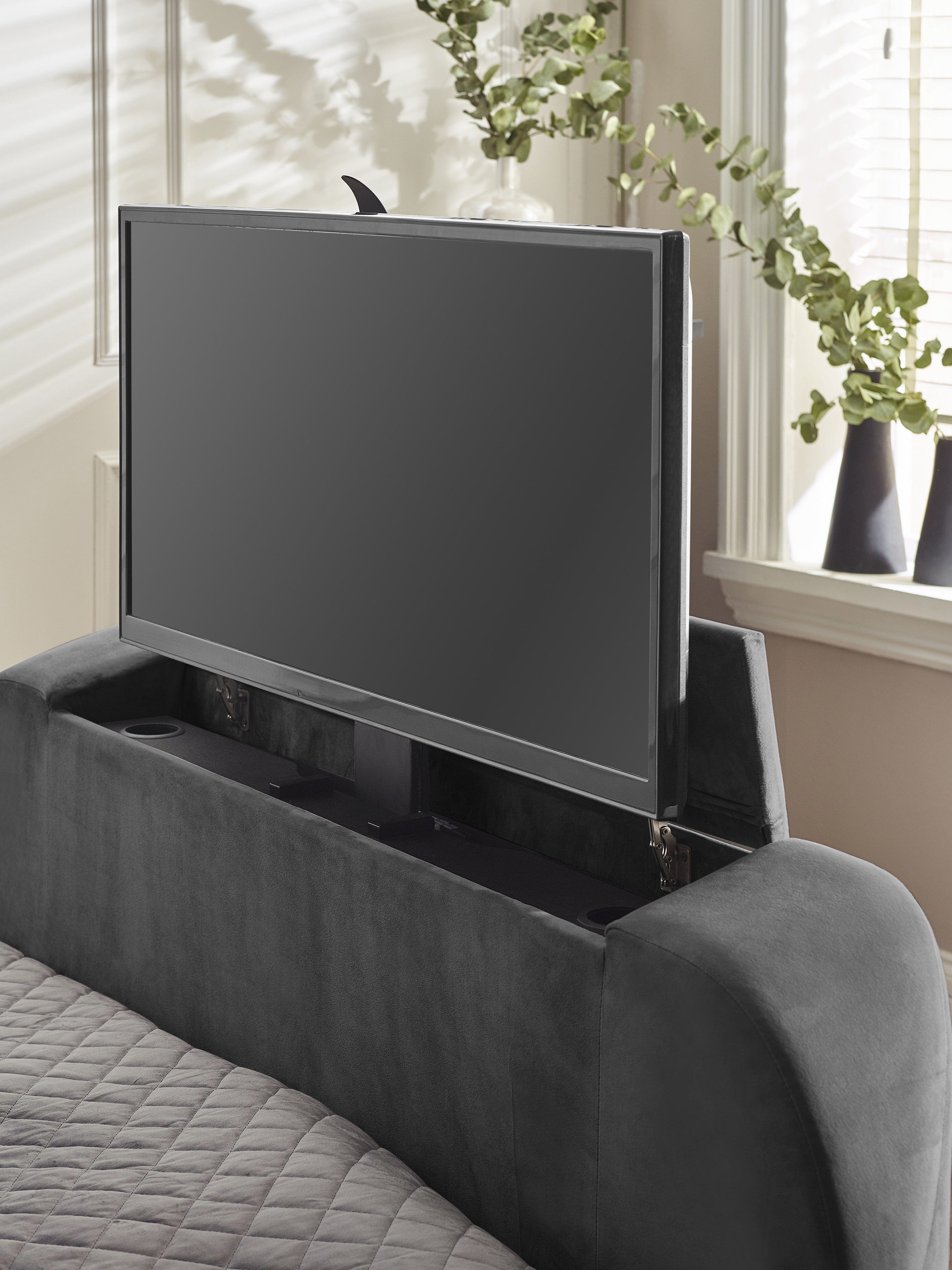 Clara Ottoman TV Bed - Dark Grey – Julian Bowen, view 43