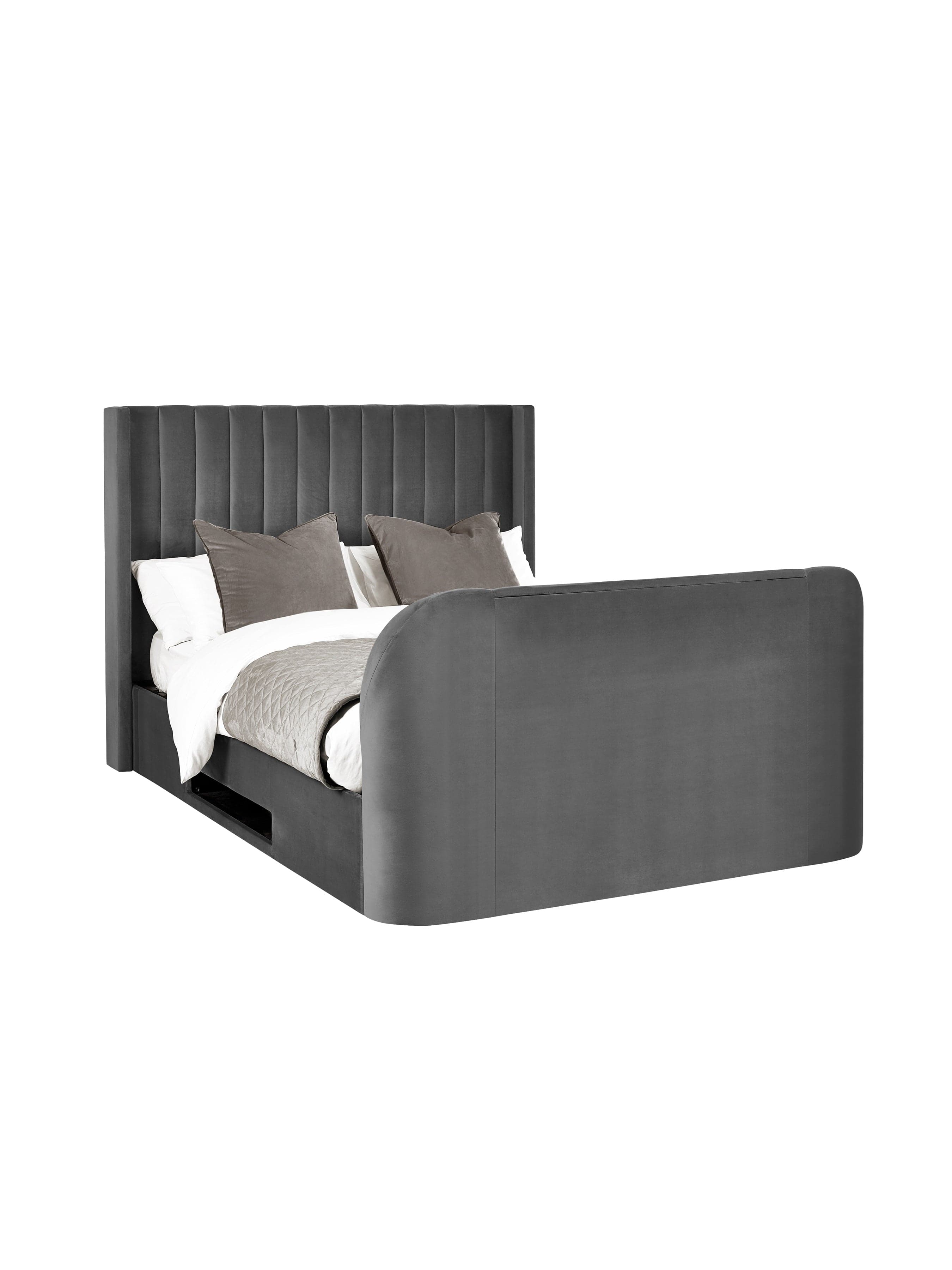 Clara Ottoman TV Bed - Dark Grey – Julian Bowen