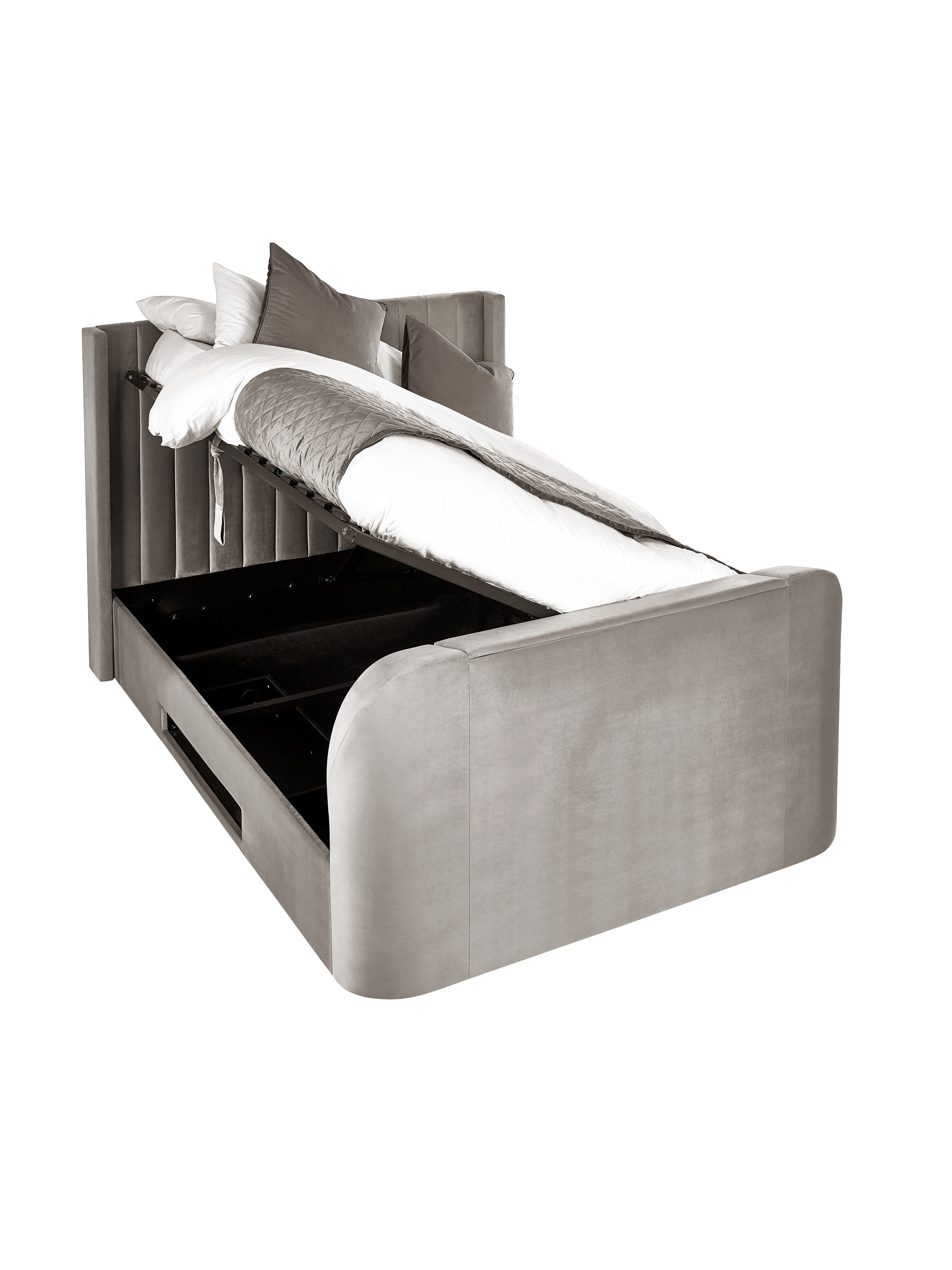 Clara Ottoman TV Bed - Light Grey – Julian Bowen, view 5